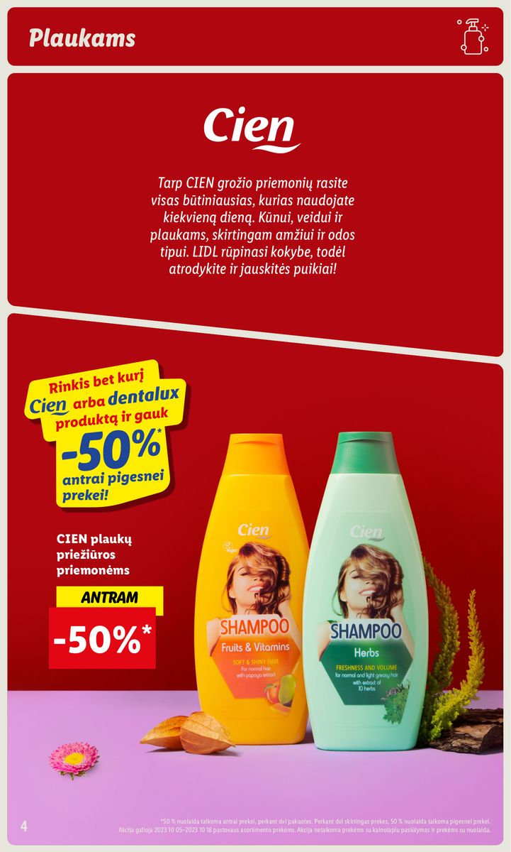 LIDL prekių katalogas "Grožio festivalis" galioja nuo 2023.10.05