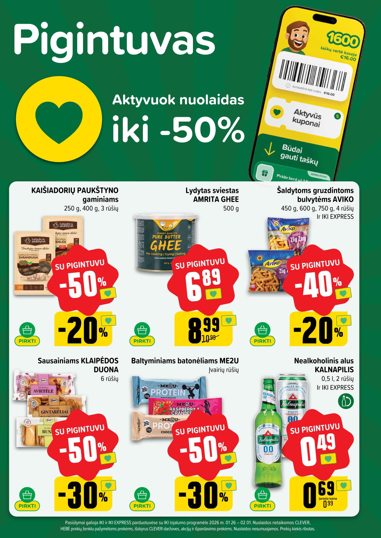 Naujausias IKI kaininis katalogas 2026.01.26 - 2026.02.01