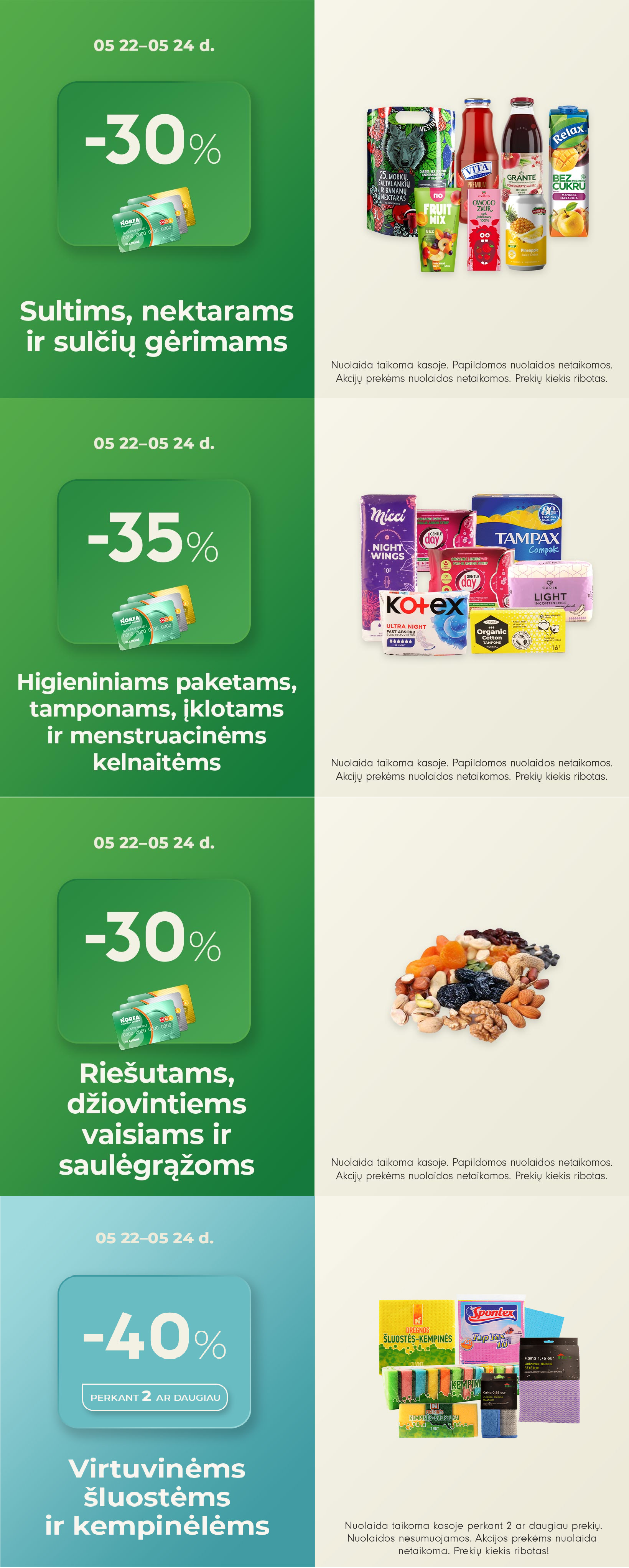 NORFA savaitgalio akcijos galioja gegužės 22 - gegužės 24 d.