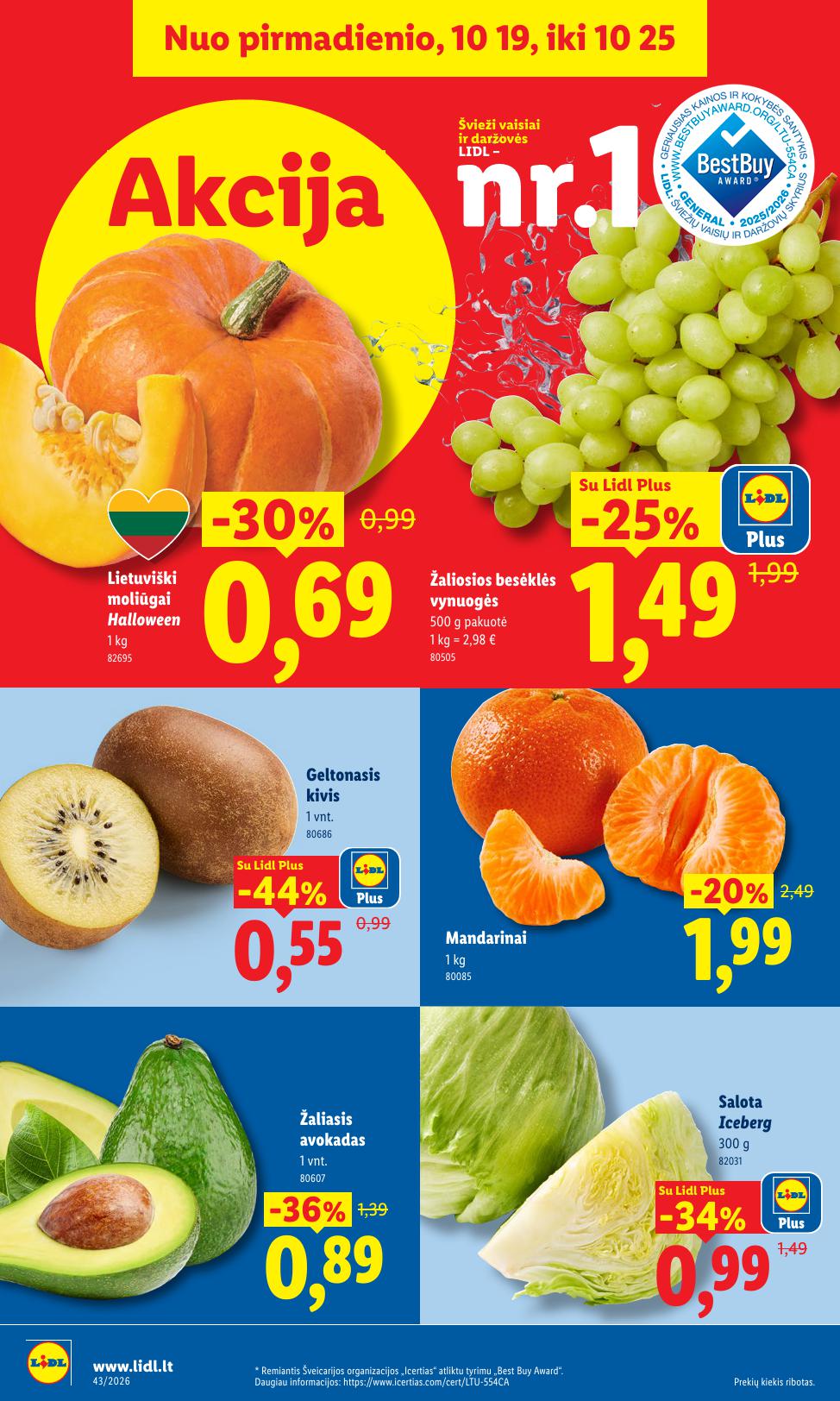 Naujausias LIDL kaininis katalogas 2026.10.19 - 2026.10.25
