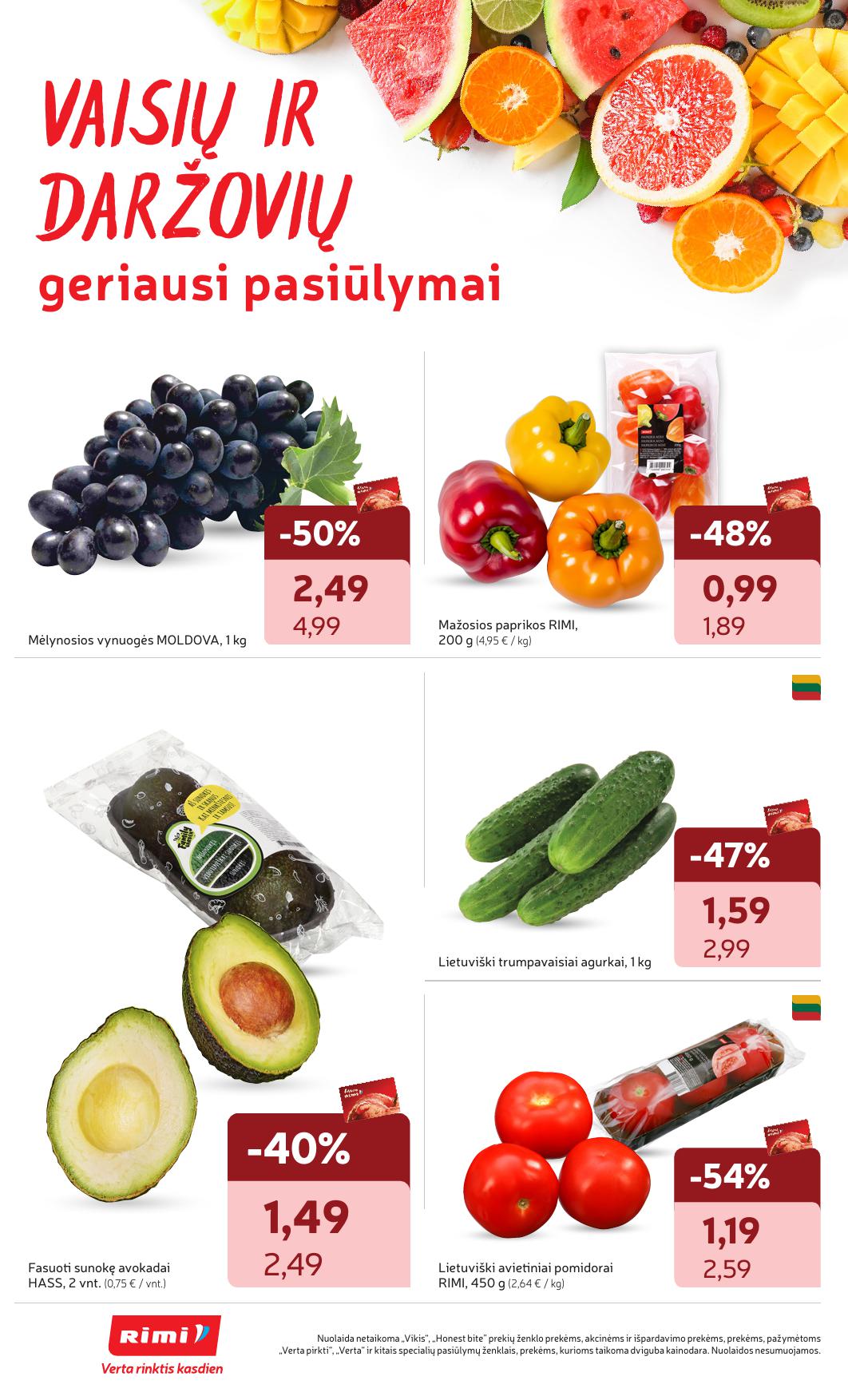 Naujausias RIMI kaininis katalogas 2025.08.19 - 2025.08.25