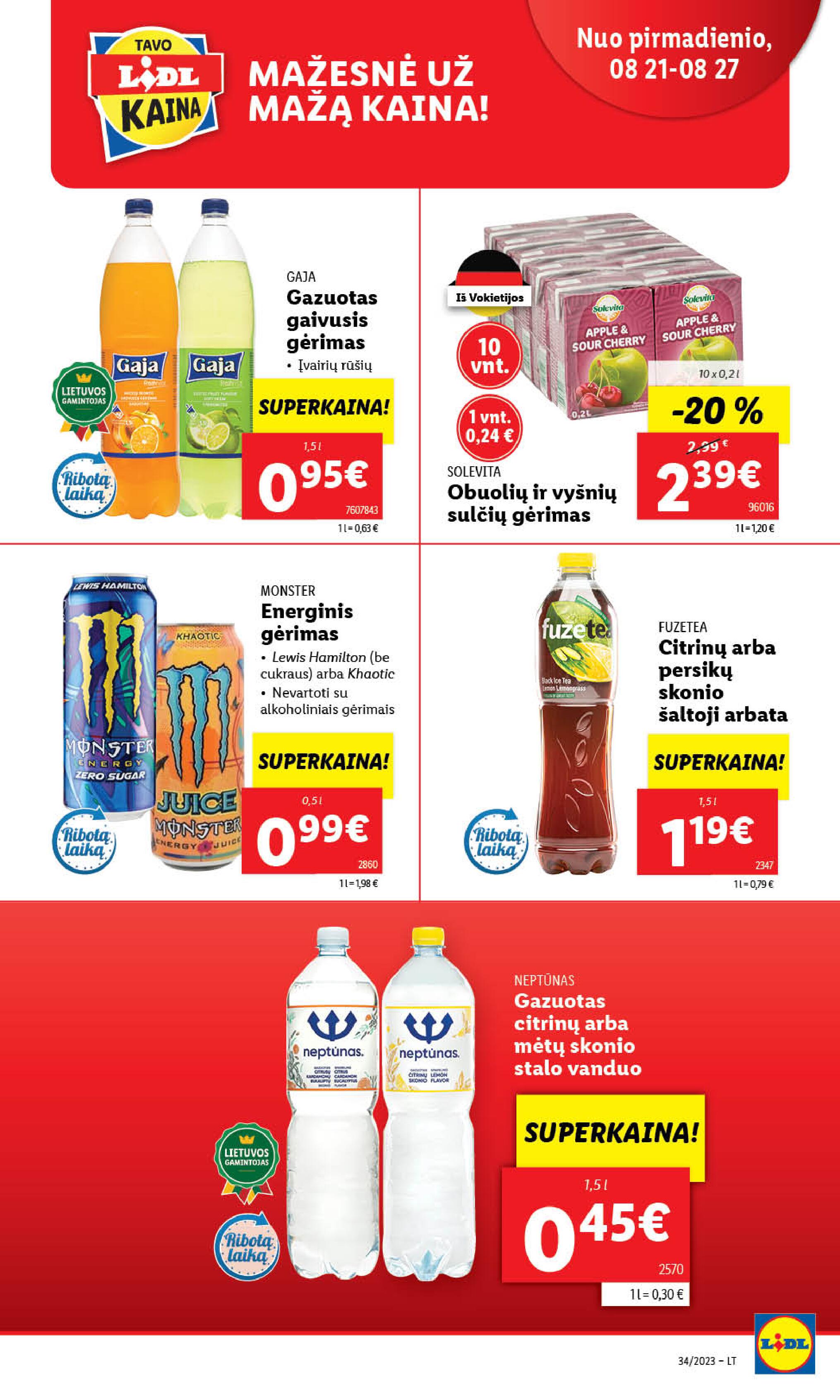 Naujausias LIDL kaininis katalogas 2023.08.21 - 2023.08.27