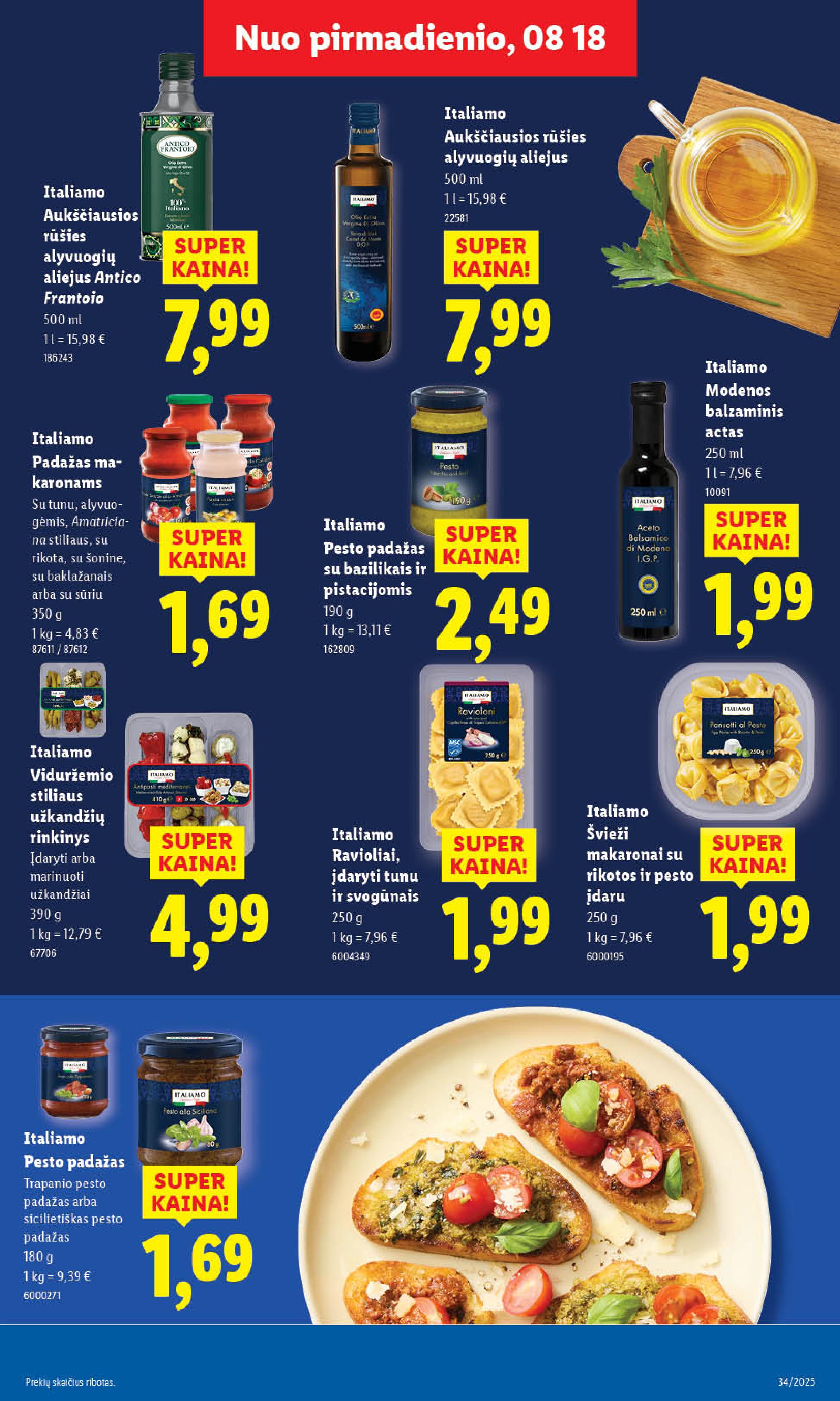 Naujausias LIDL kaininis katalogas 2025.08.18 - 2025.08.24