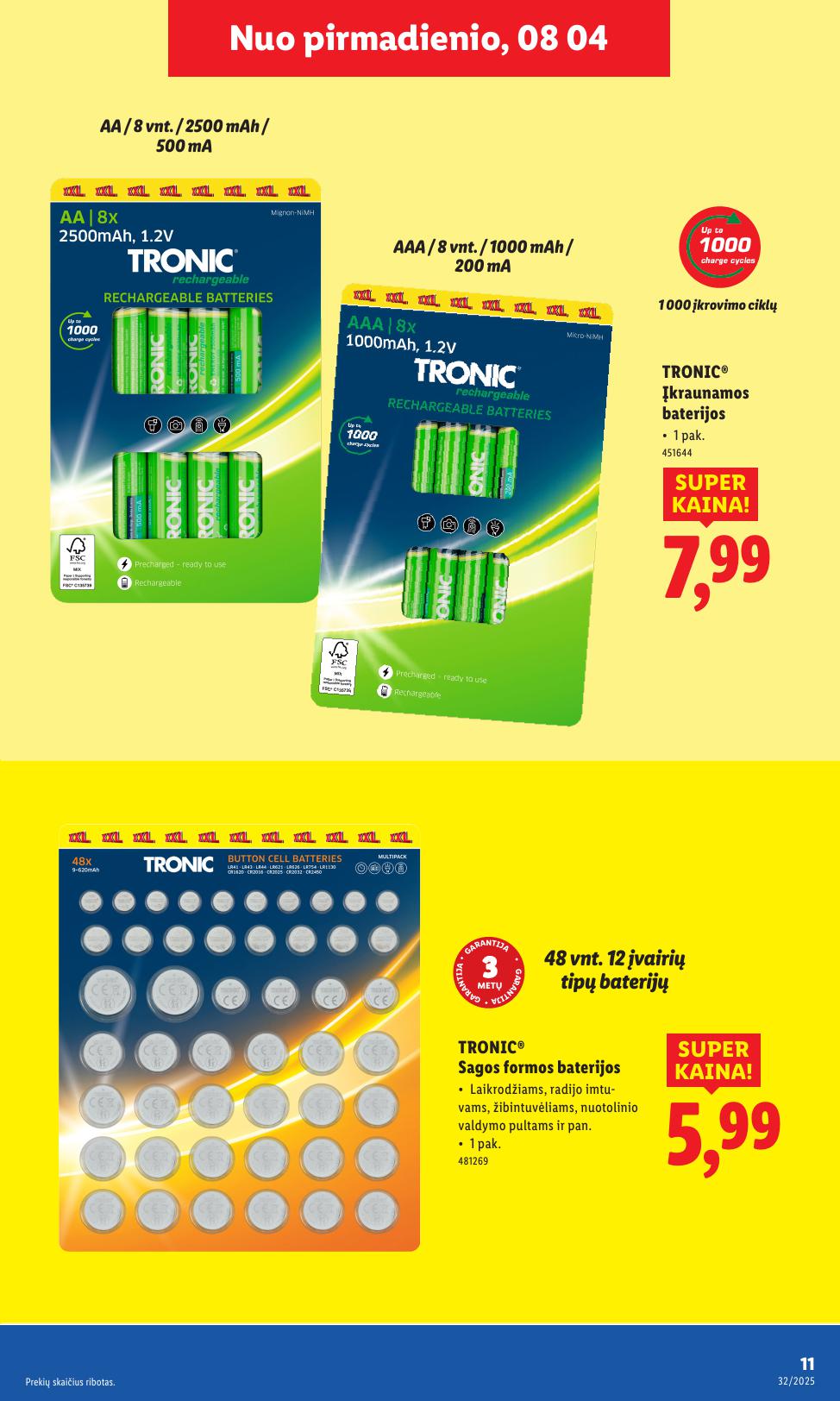 LIDL ne maisto prekių leidinys 2025.08.04 - 2025.08.10