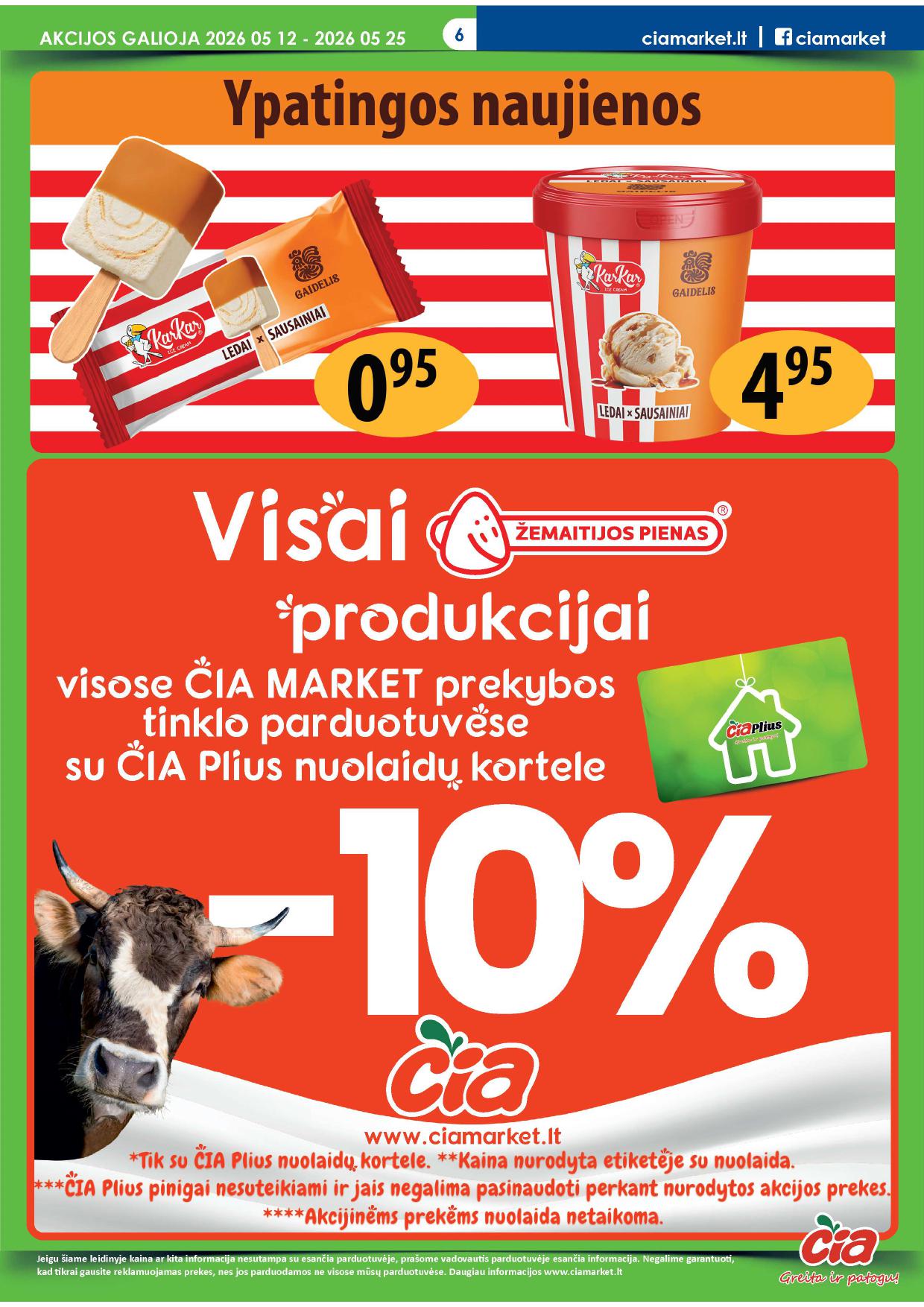 ČIA akcijų ir nuolaidų leidinys galioja 2026.05.12 - 2026.05.25