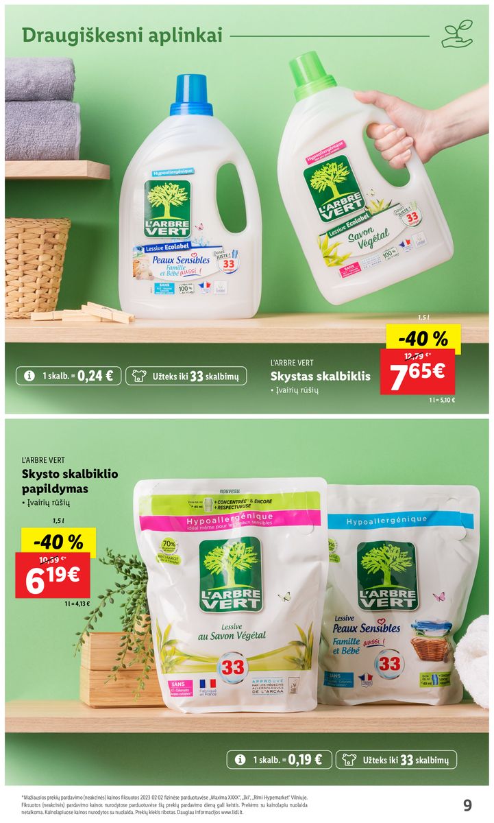 LIDL švaros prekių katalogas "Švaros festivalis" galioja nuo 2023.02.09