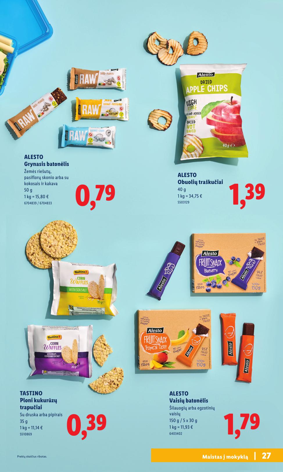 LIDL mokyklinių prekių katalogas "Atgal į mokyklą"