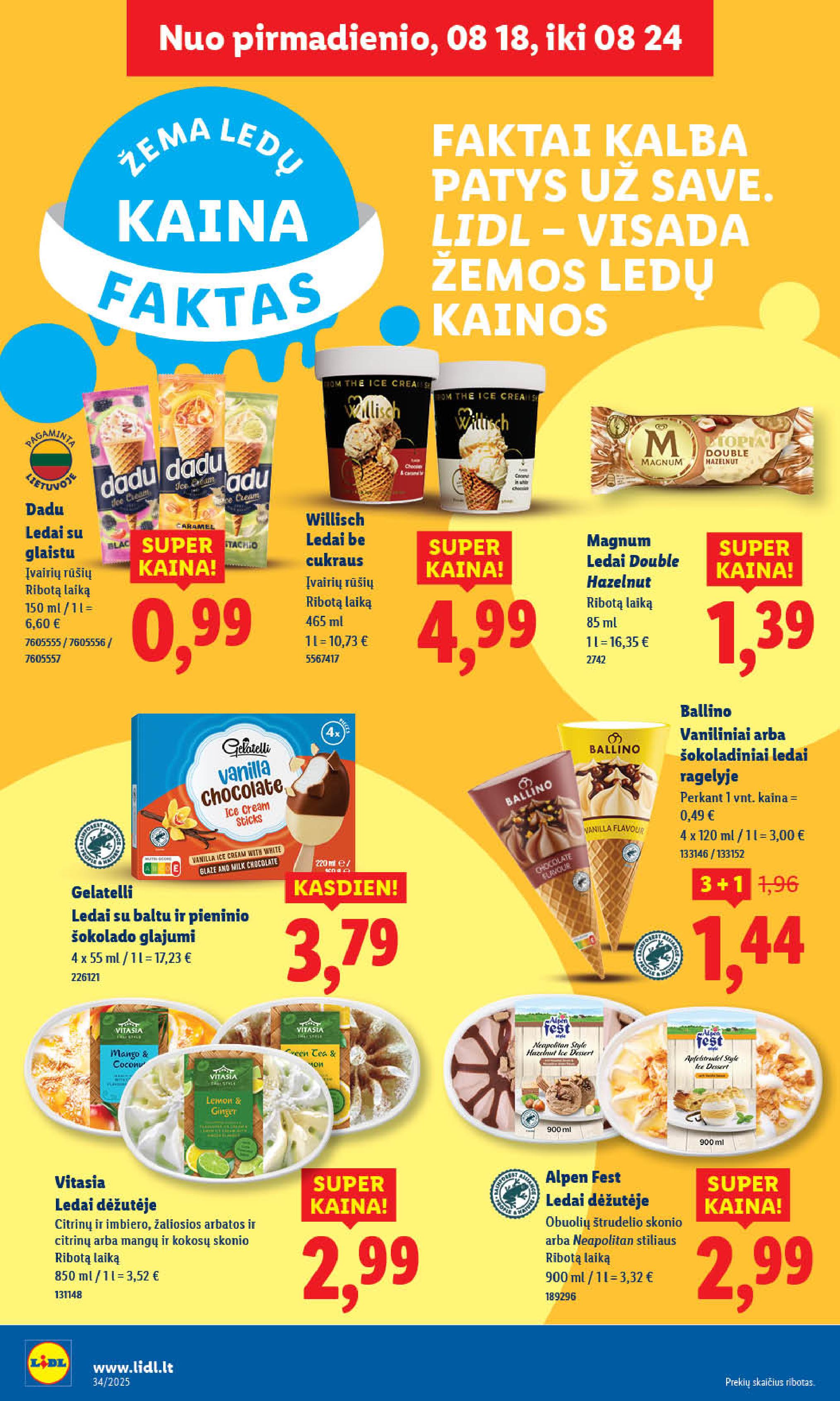 Naujausias LIDL kaininis katalogas 2025.08.18 - 2025.08.24