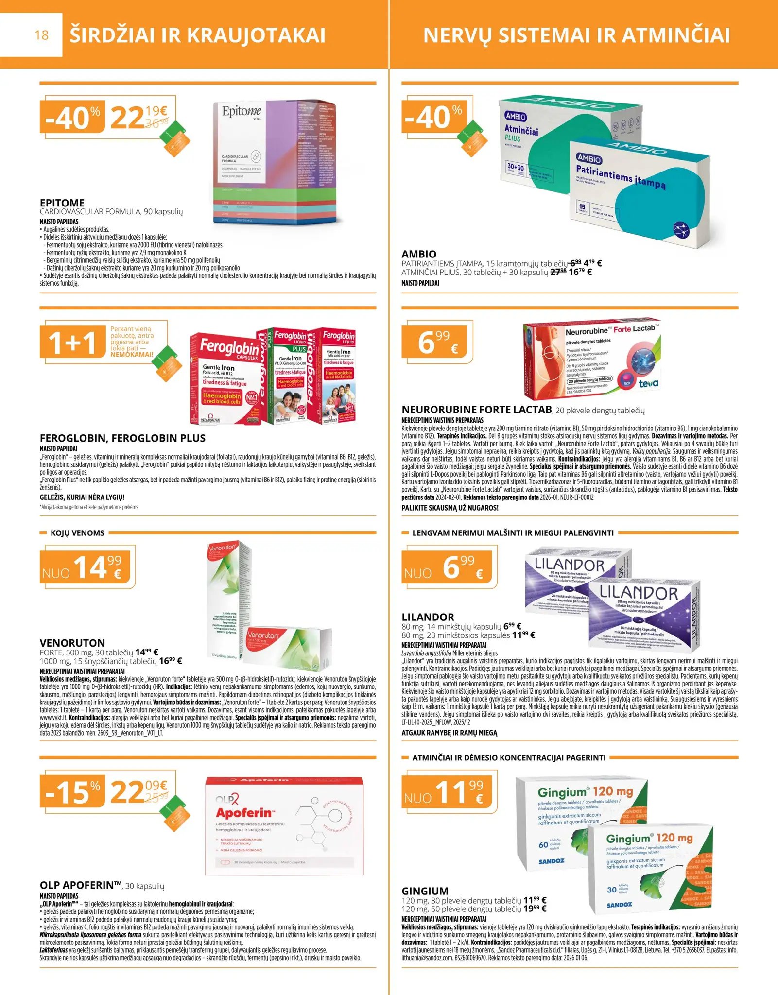 Naujas GINTARINĖS vaistinės leidinys nuo 2026.04.01 iki 2026.04.30