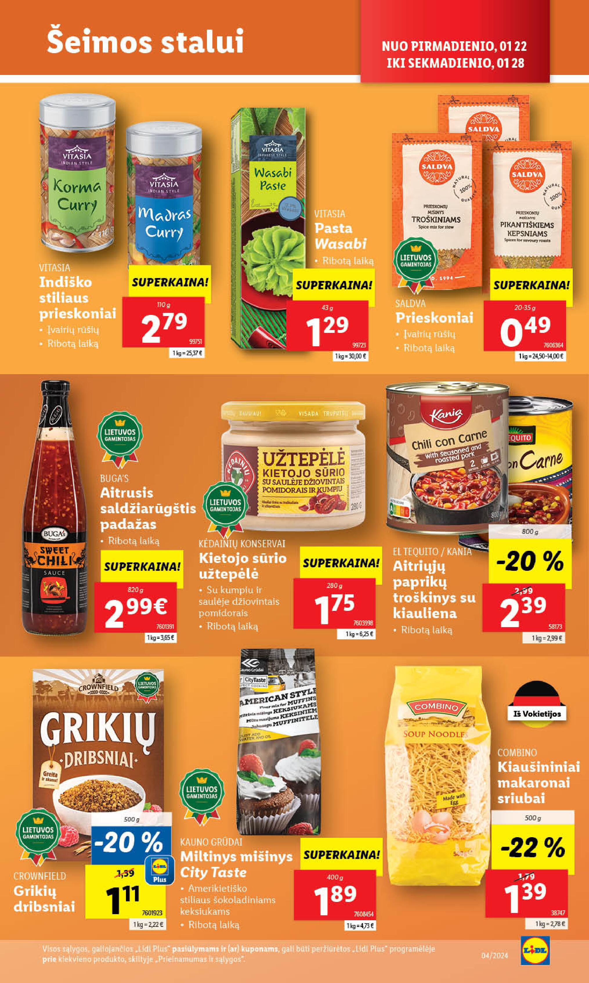 Naujausias LIDL kaininis katalogas 2024.01.22 - 2024.01.28