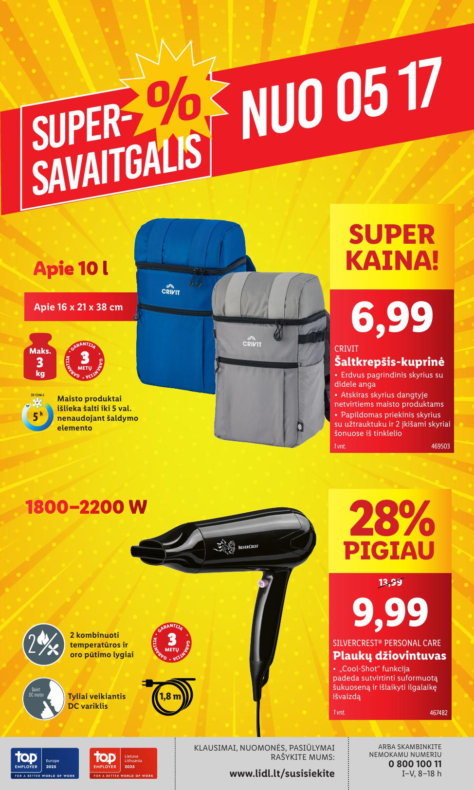 LIDL ne maisto prekių leidinys 2025.05.12 - 2025.05.18