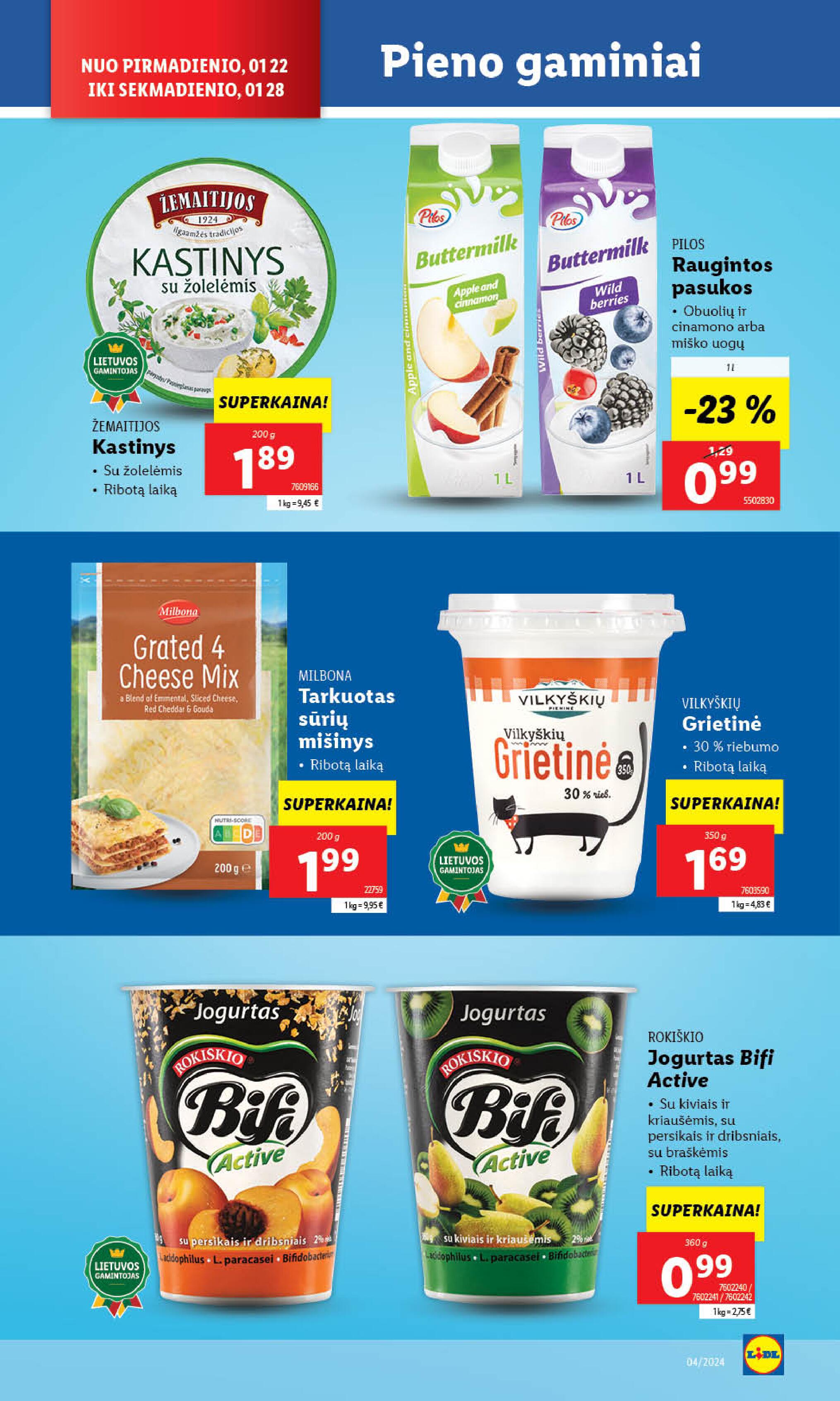 Naujausias LIDL kaininis katalogas 2024.01.22 - 2024.01.28