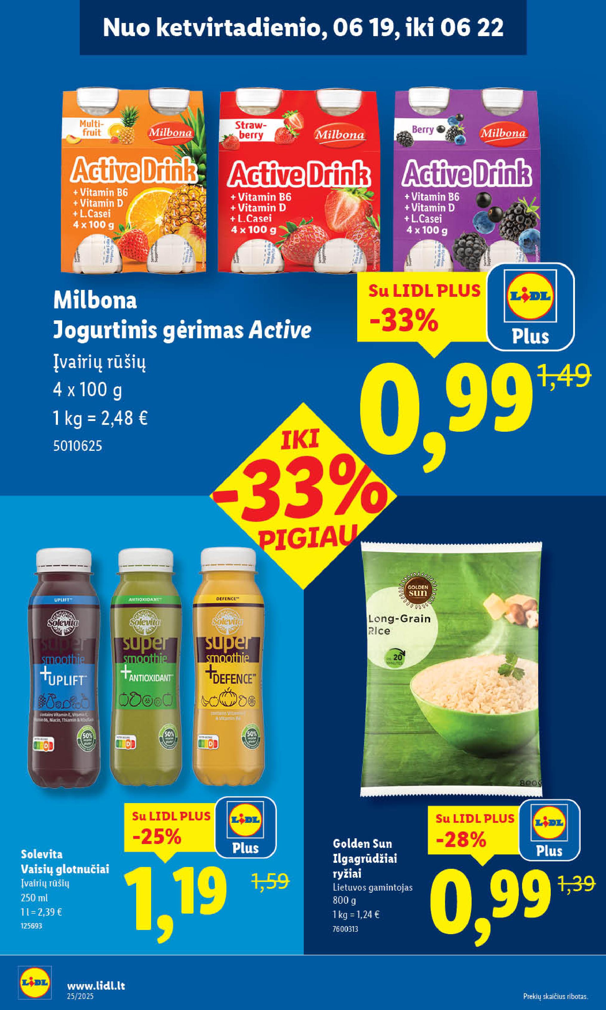 LIDL akcijų ir nuolaidų leidinys 2025.06.16 - 2025.06.22