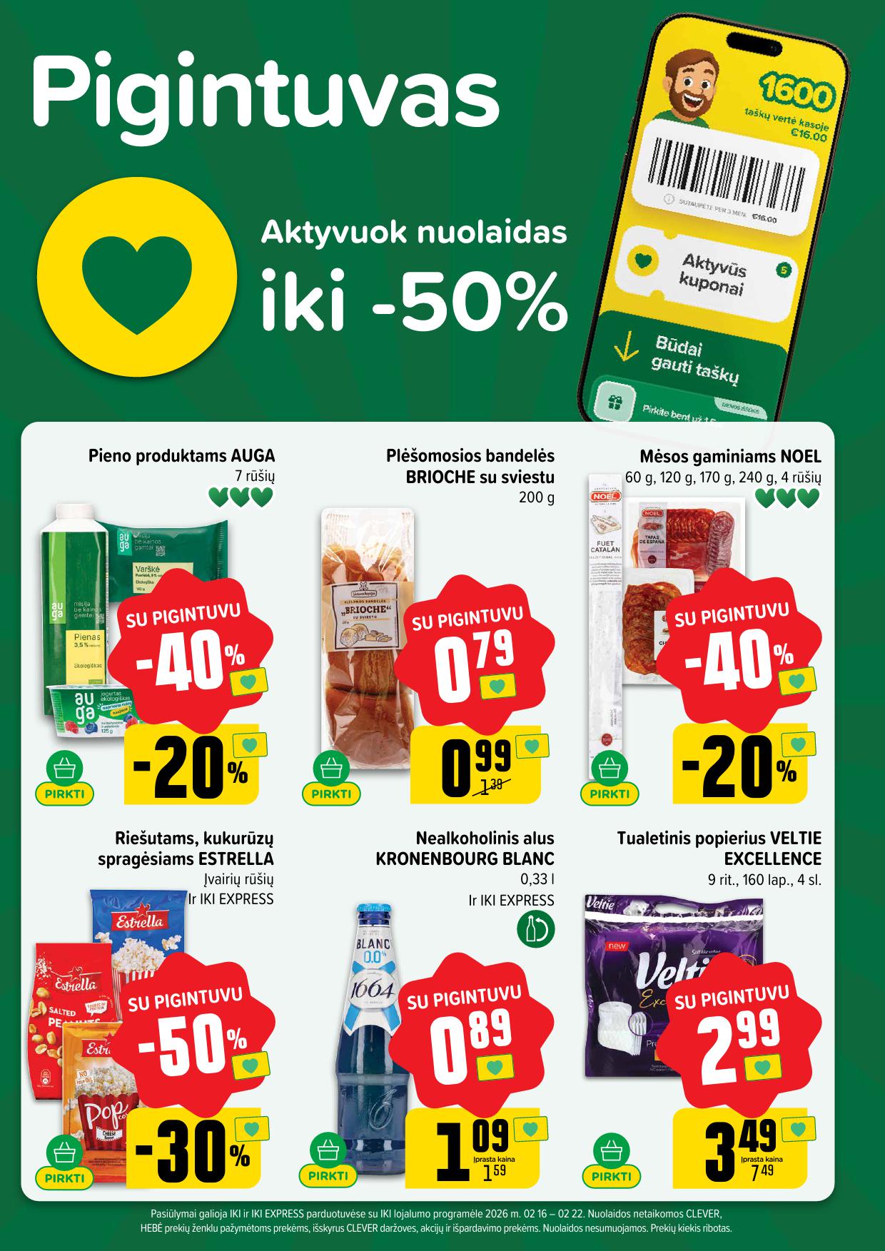 Naujausias IKI kaininis katalogas 2026.02.16 - 2026.02.22