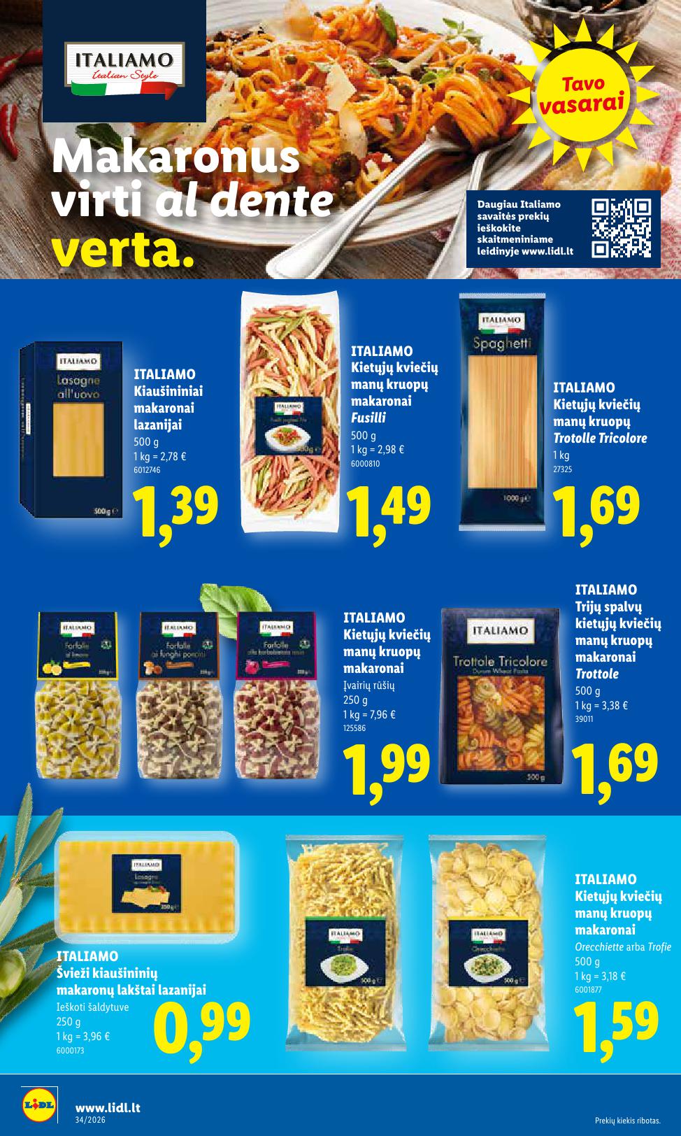 Naujausias LIDL kaininis katalogas 2026.08.17 - 2026.08.23