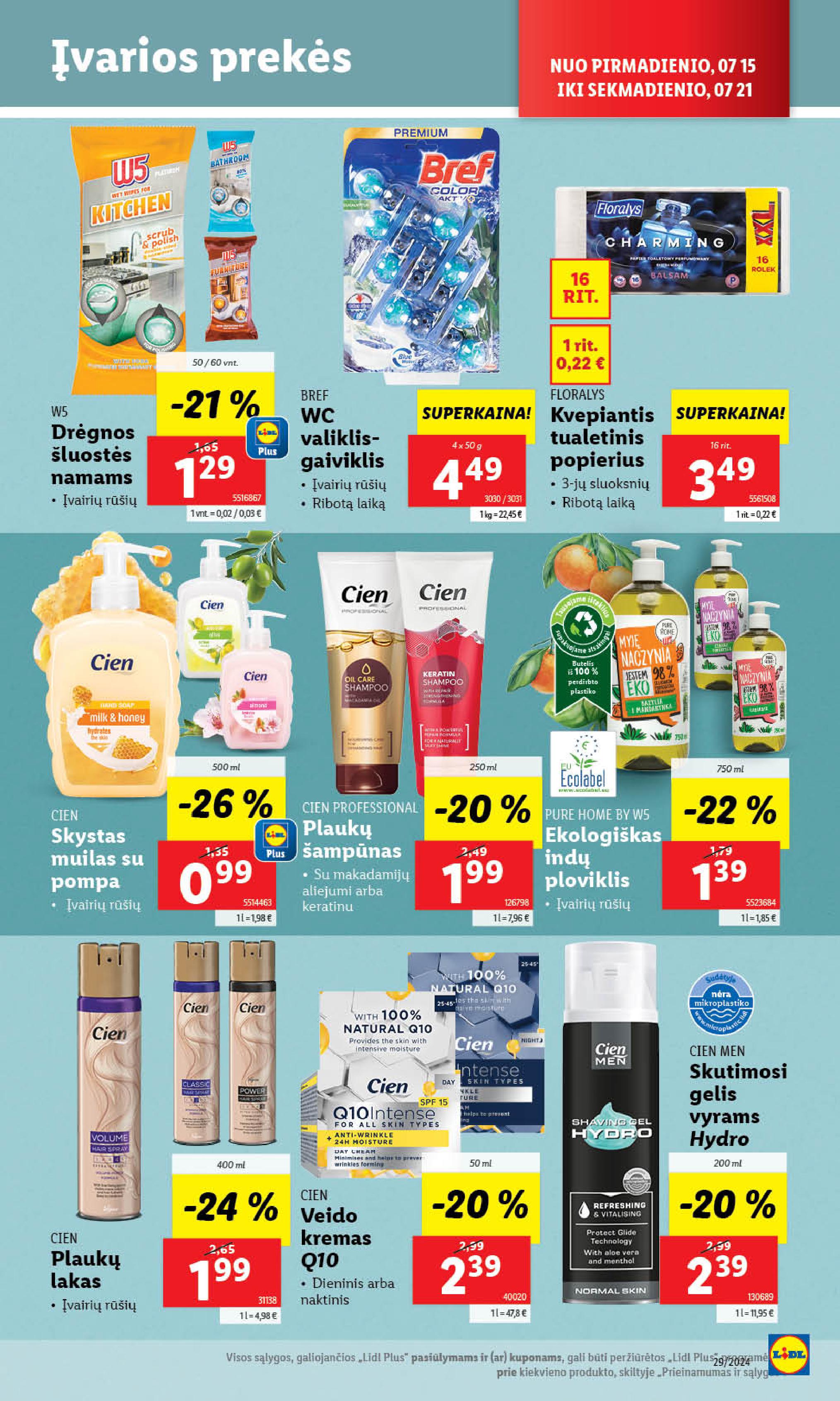 Naujausias LIDL kaininis katalogas 2024.07.15 - 2024.07.21