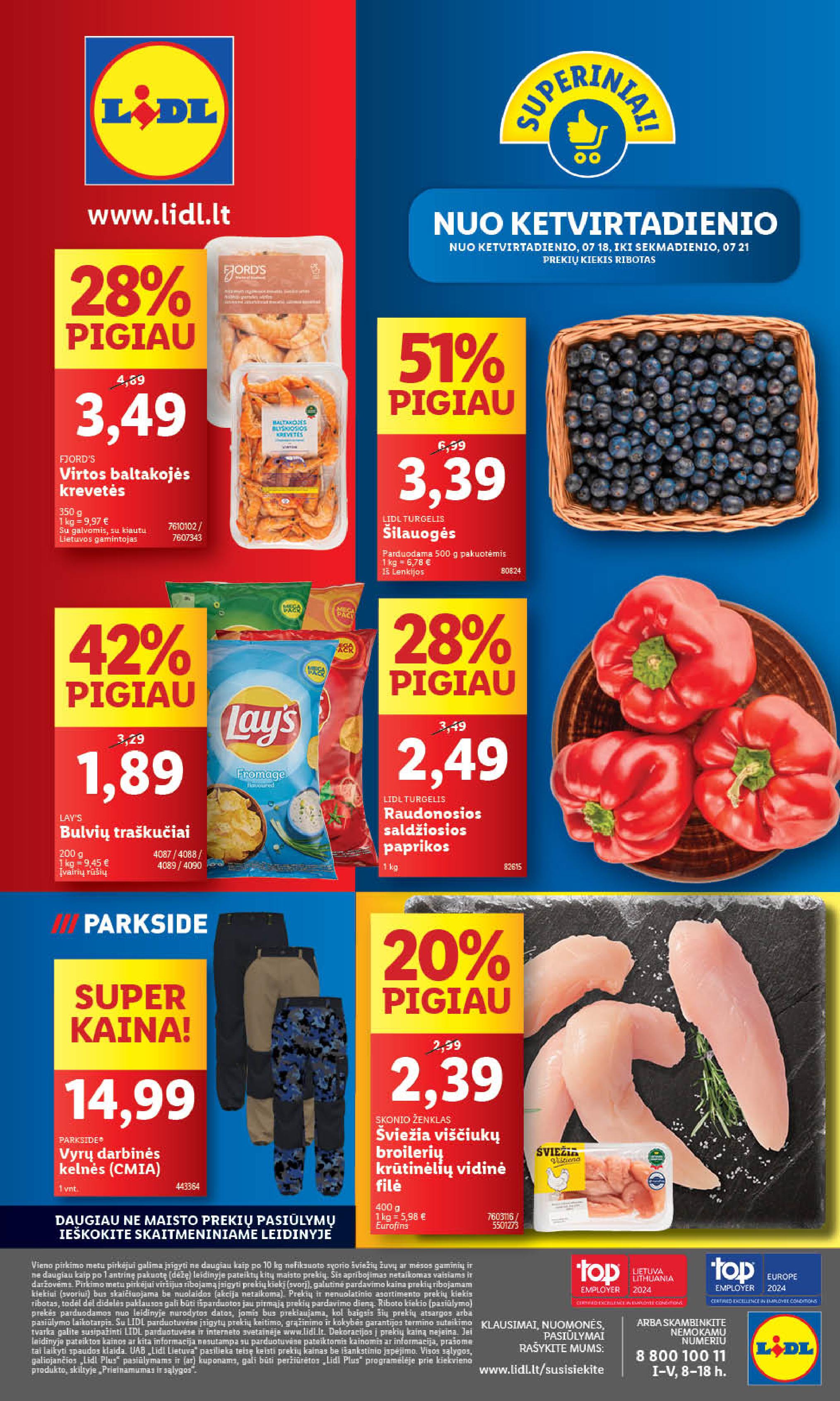 Naujausias LIDL kaininis katalogas 2024.07.15 - 2024.07.21