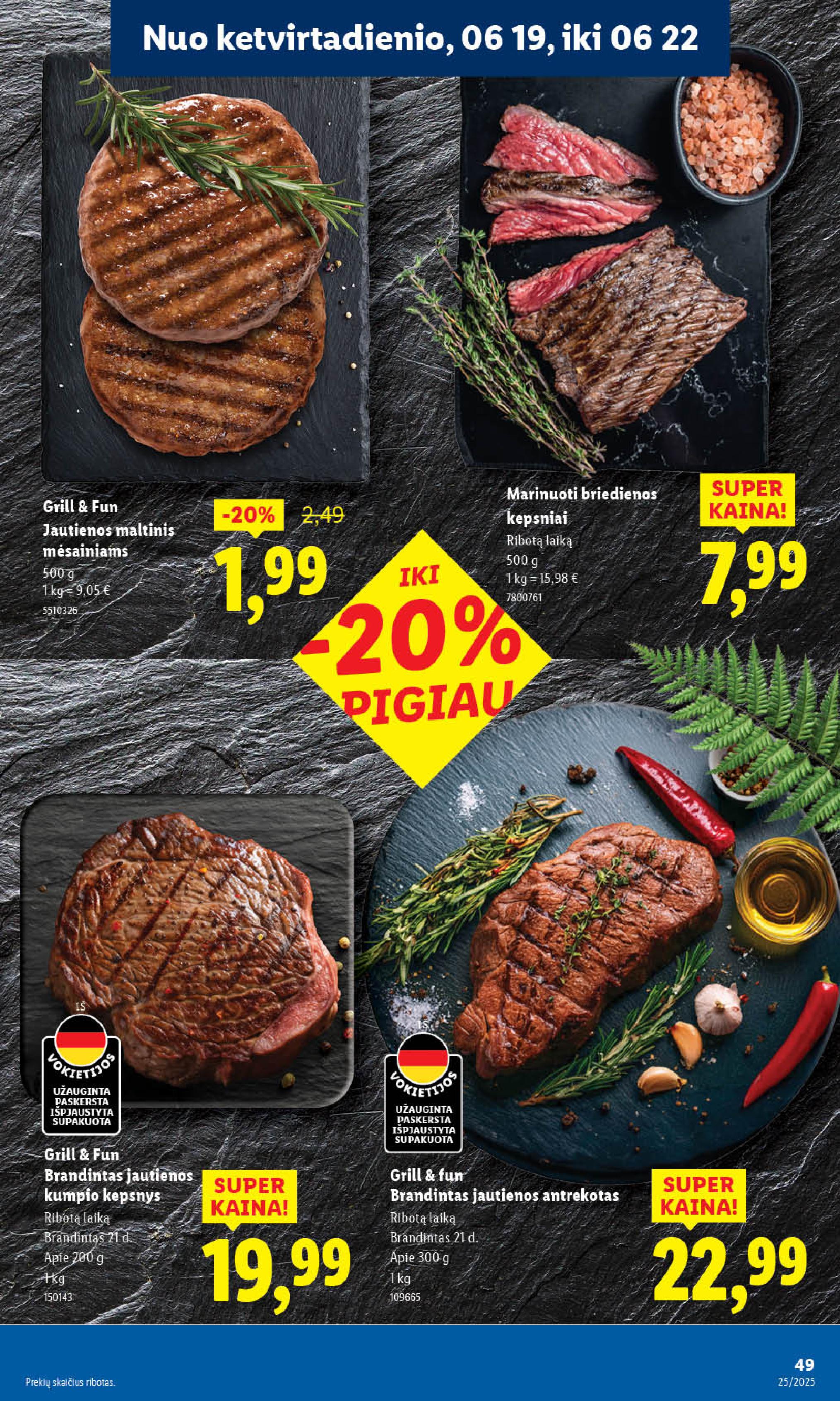 LIDL akcijų ir nuolaidų leidinys 2025.06.16 - 2025.06.22