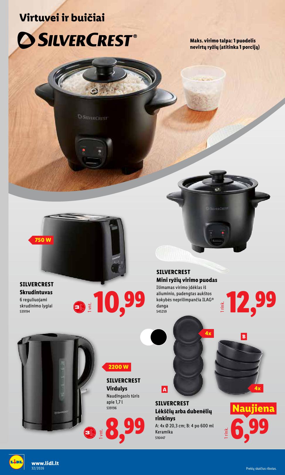 LIDL ne  maisto prekių leidinys 2026.08.03 - 2026.08.09
