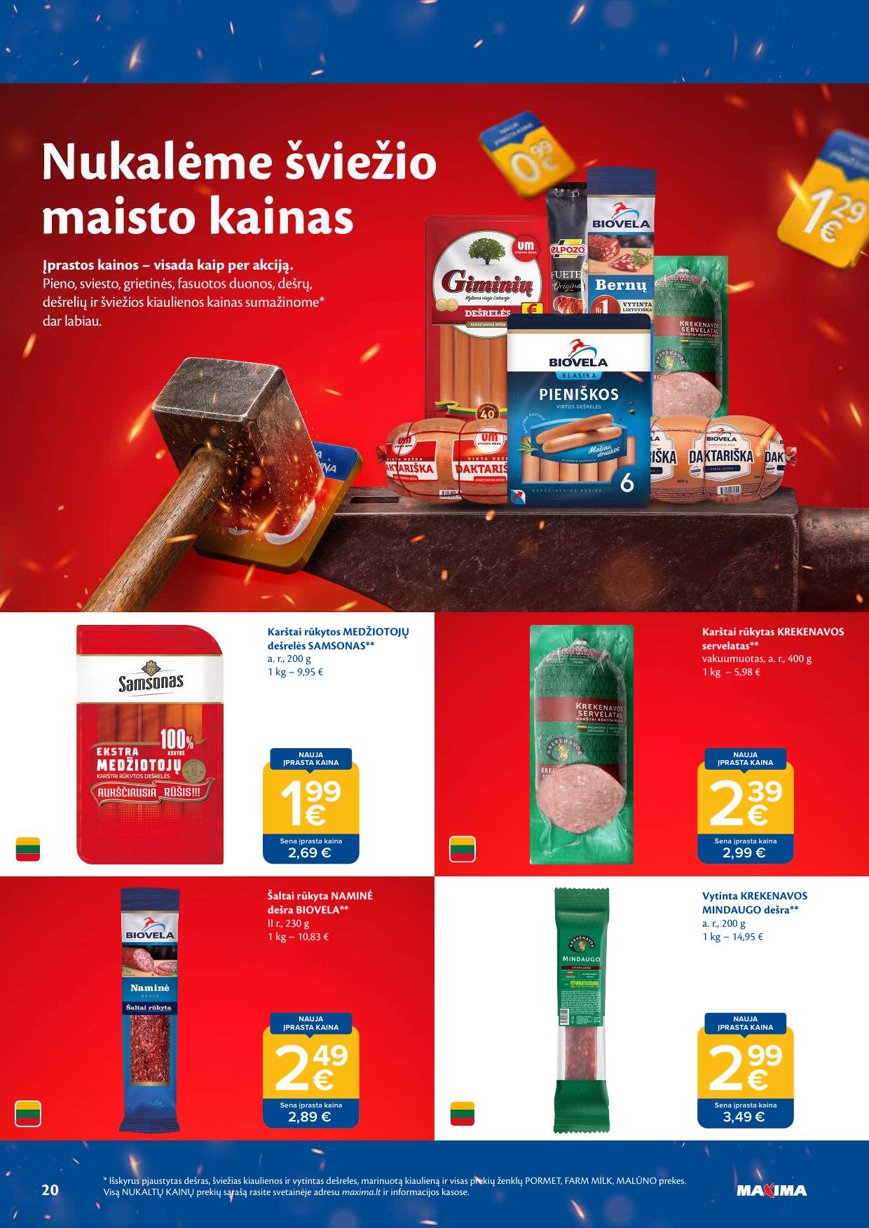 Naujausias MAXIMA kaininis katalogas 2026.09.22 - 2026.09.28