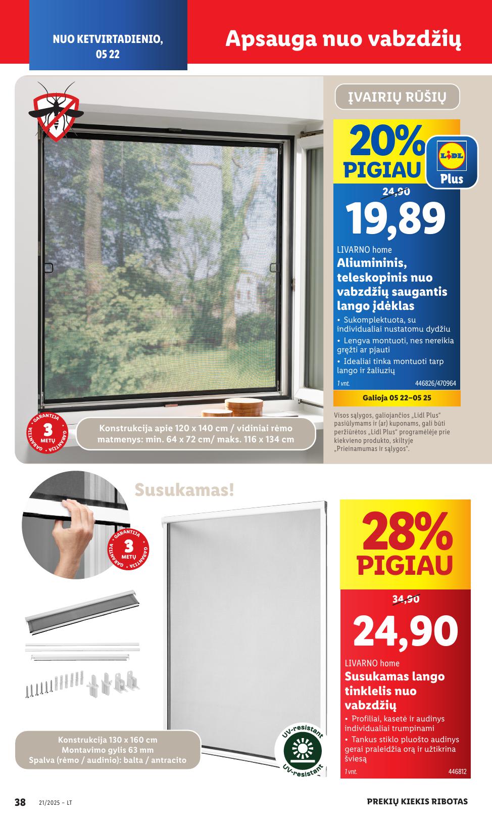 LIDL ne maisto prekių leidinys 2025.05.19 - 2025.05.25
