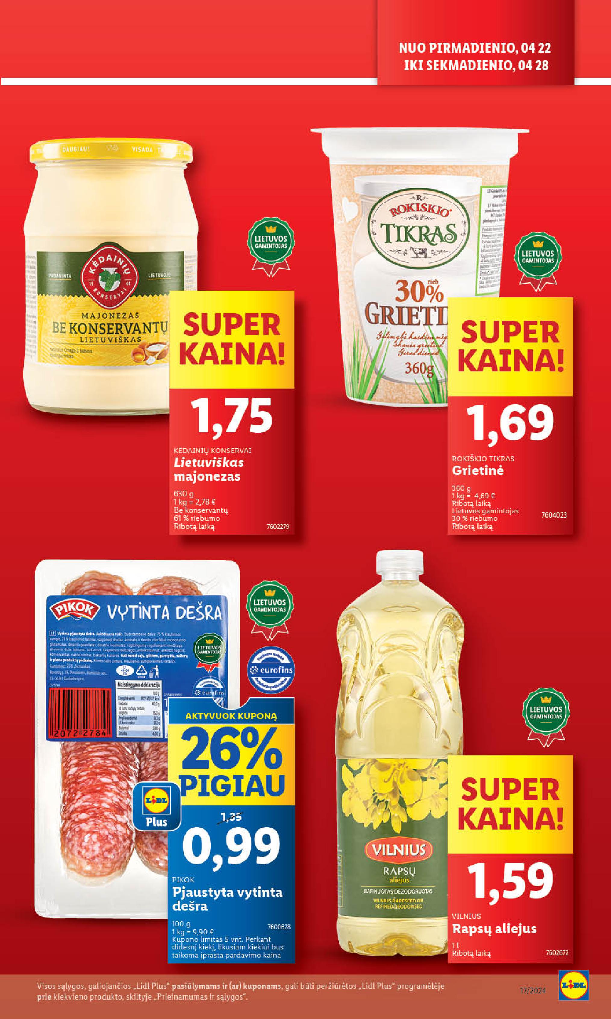Naujausias LIDL kaininis katalogas 2024.04.22 - 2024.04.28