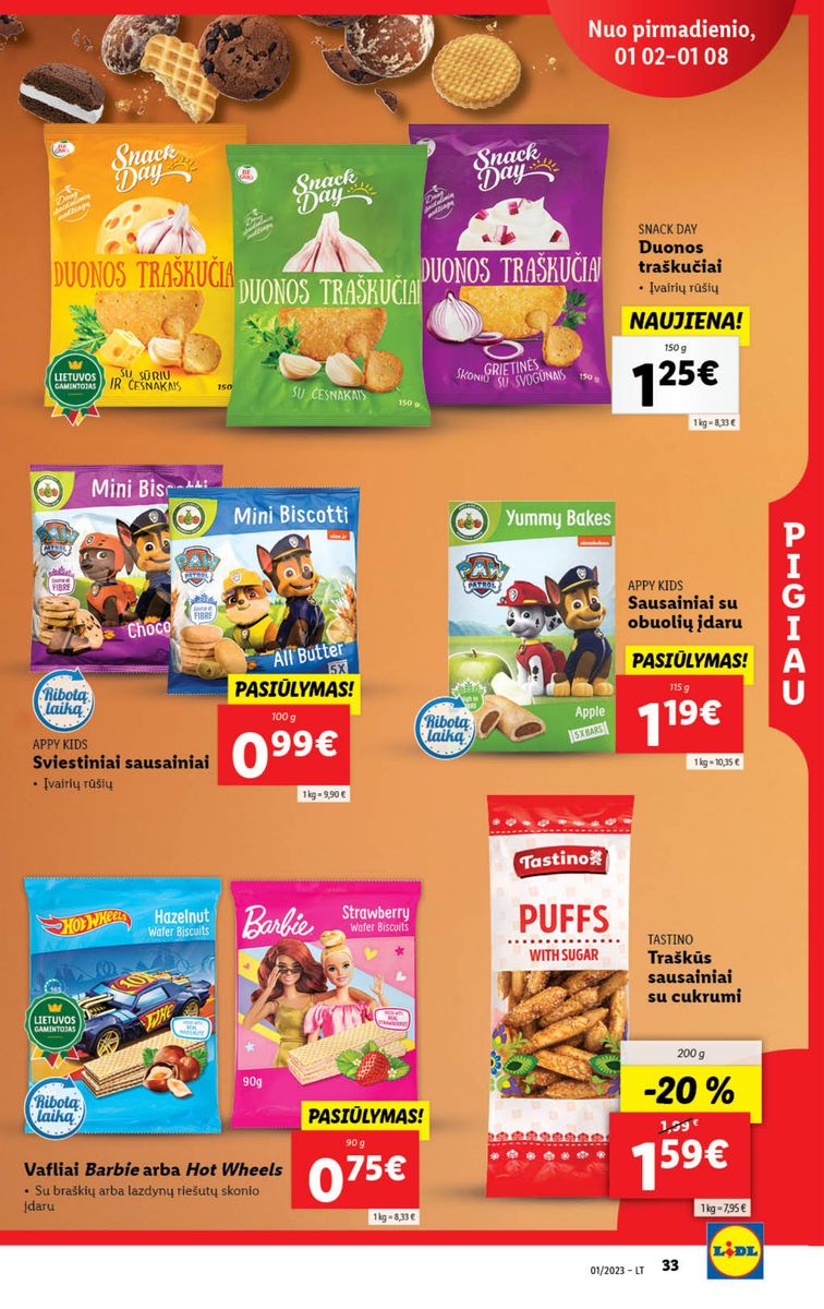 Naujausias LIDL kaininis katalogas 2023.01.02 - 2023.01.08