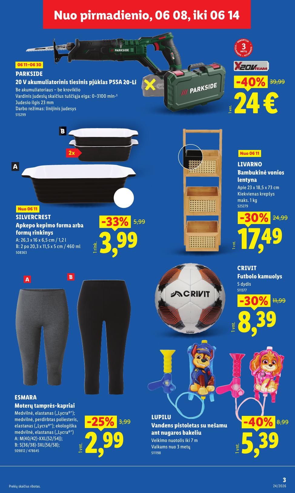 LIDL ne maisto prekių leidinys 2026.06.08 - 2026.06.14