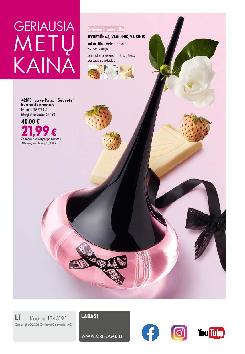 Naujas ORIFLAME  katalogas galioja 2026.08.26 - 2026.09.15