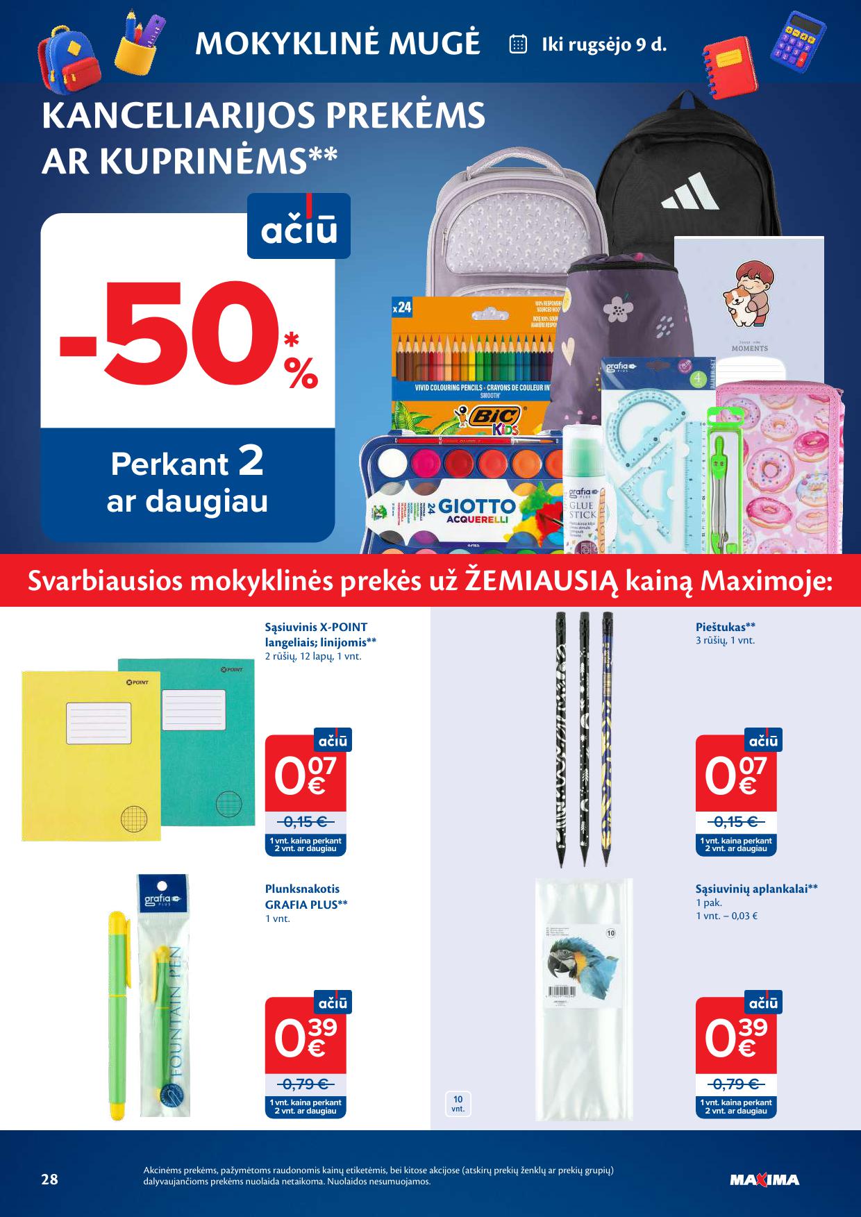 Naujausias MAXIMA kaininis katalogas 2026.07.28 - 2026.08.03