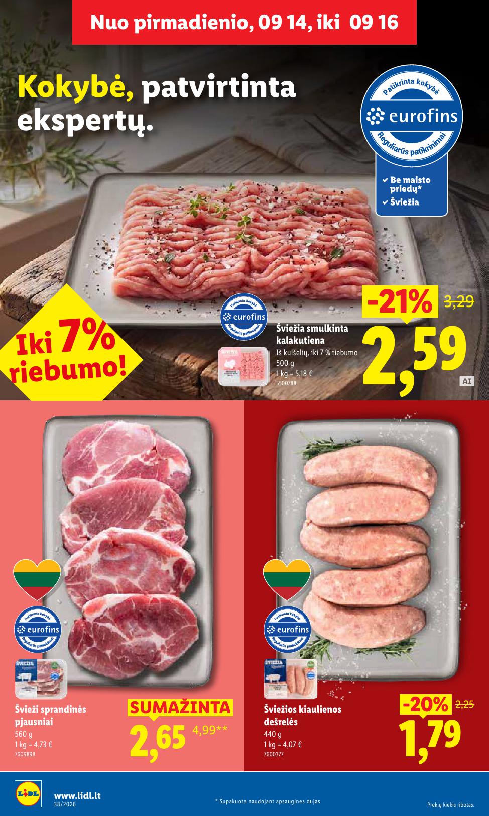 Naujausias LIDL kaininis katalogas 2026.09.14 - 2026.09.20