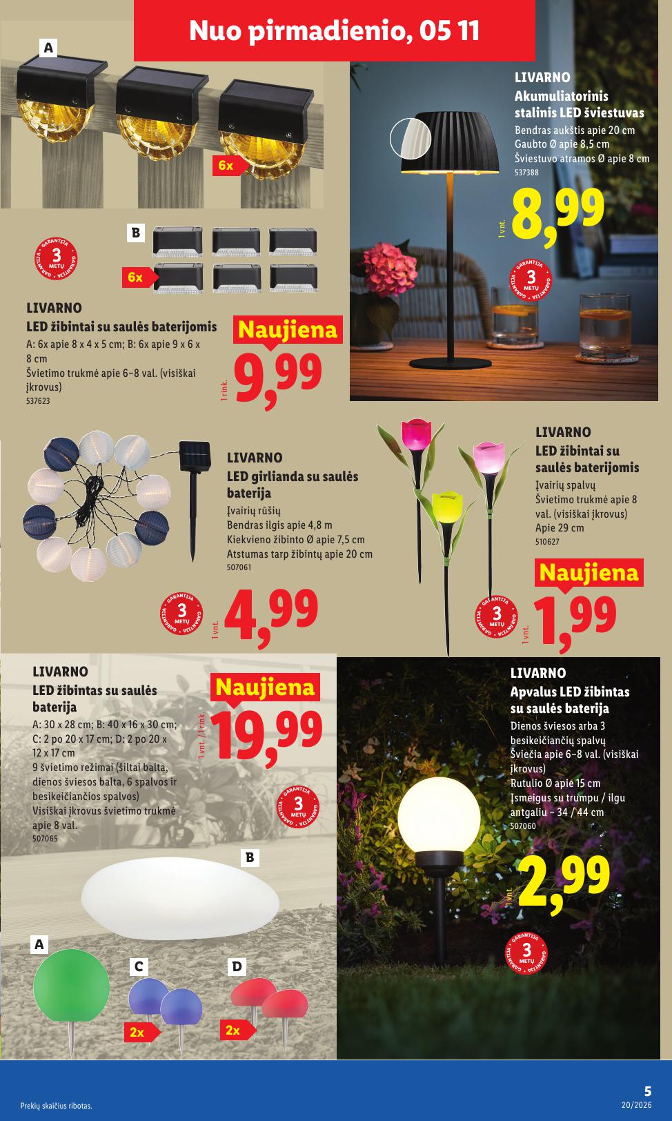 LIDL ne maisto prekių leidinys 2026.05.11 - 2026.05.17