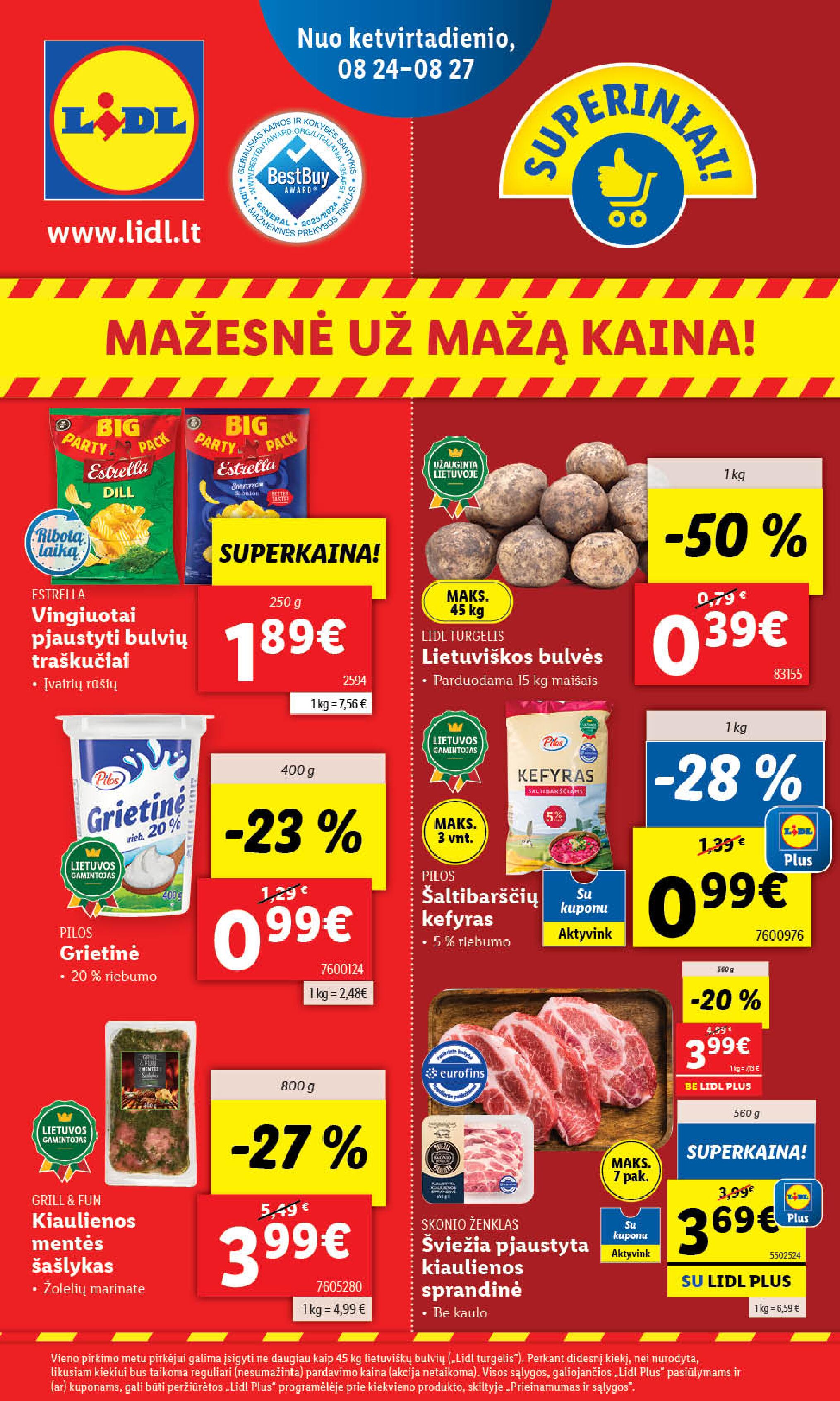 Naujausias LIDL kaininis katalogas 2023.08.21 - 2023.08.27