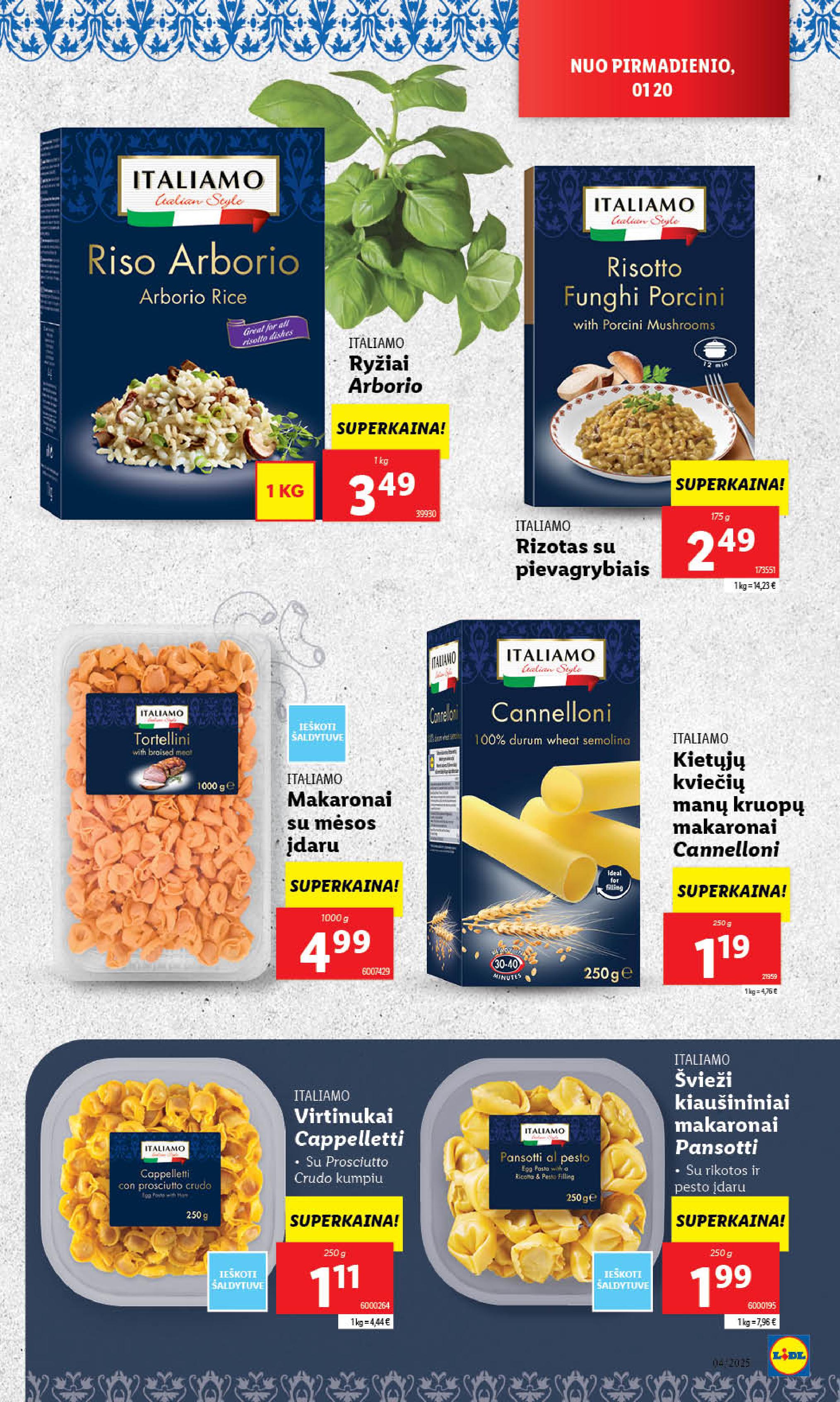 Naujausias LIDL kaininis katalogas 2025.01.20 - 2025.01.26