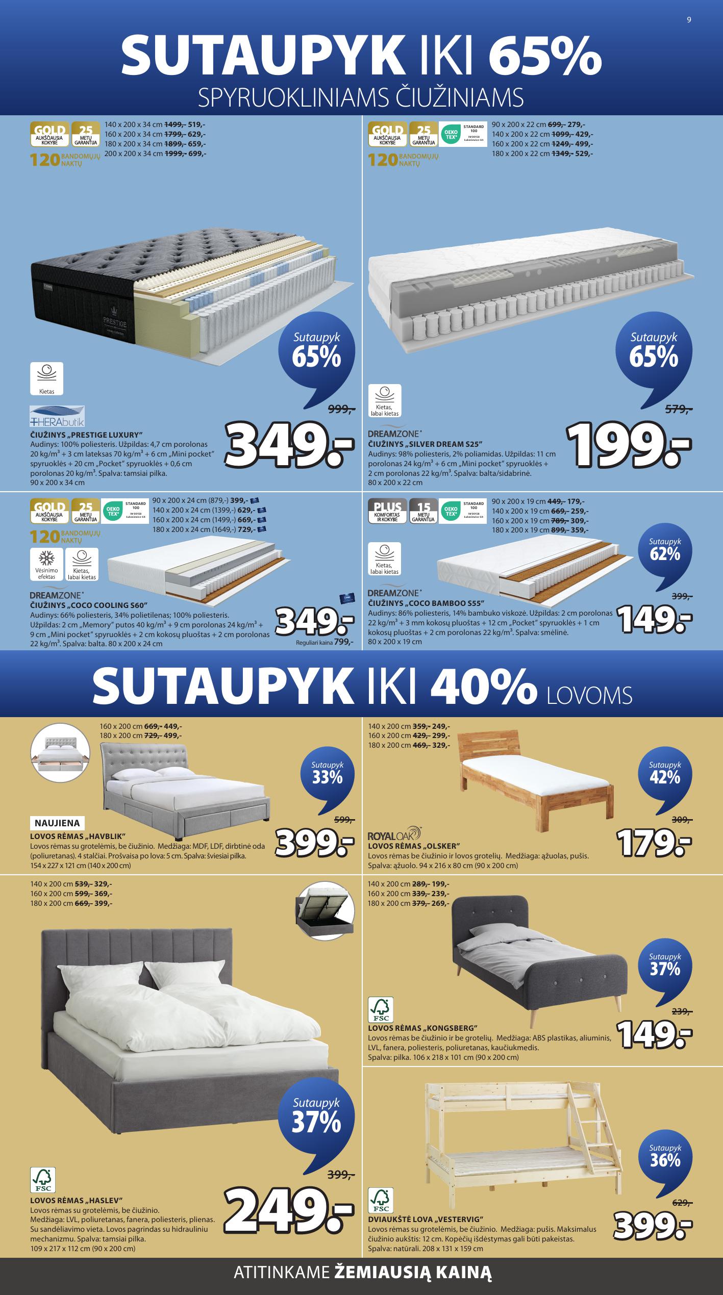 JYSK akcijų ir nuolaidų leidinys galioja 2025.08.12 - 2025.08.25