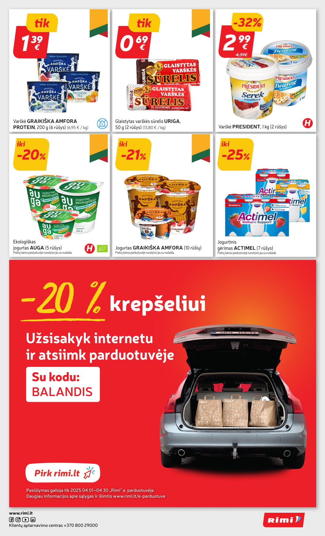 Naujausias RIMI kaininis katalogas 2025.04.15 - 2025.04.21