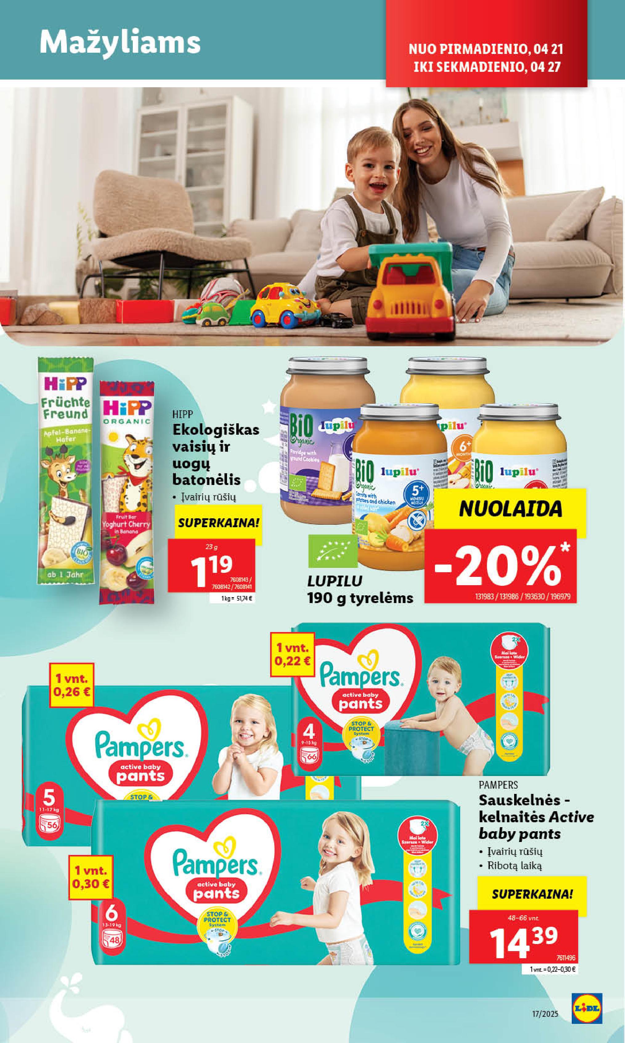 LIDL akcijų ir nuolaidų leidinys 2025.04.21 - 2025.04.27