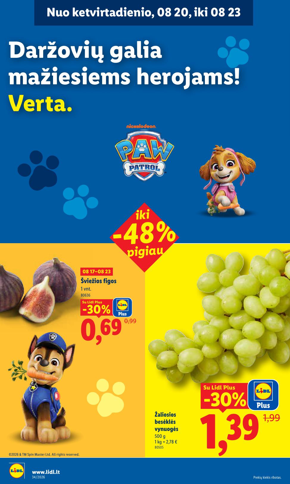 Naujausias LIDL kaininis katalogas 2026.08.17 - 2026.08.23