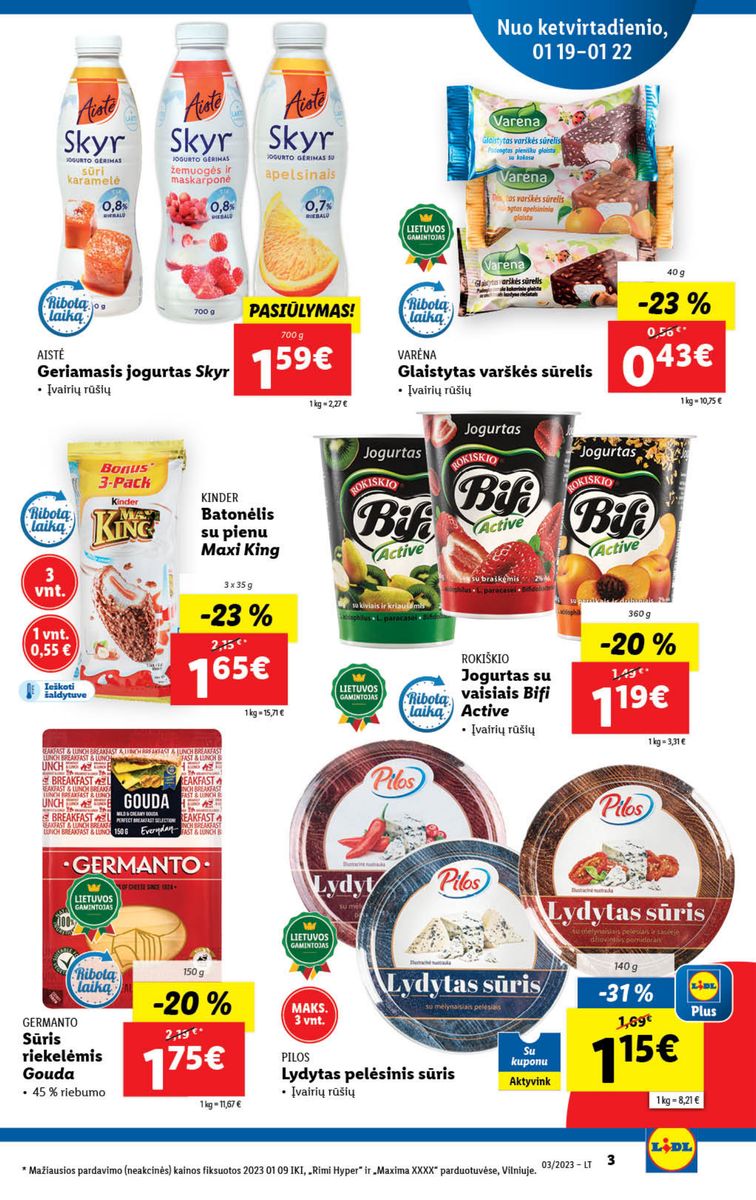 Naujausias LIDL kaininis katalogas 2023.01.16 - 2023.01.22