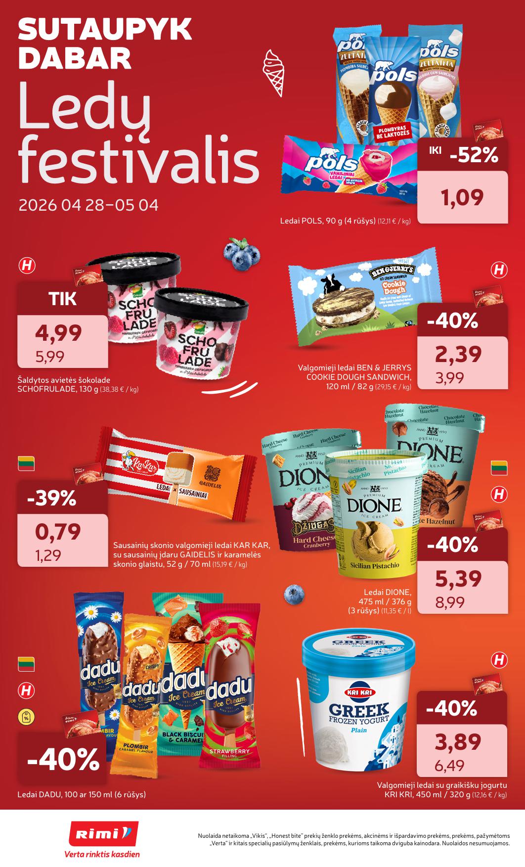 Naujausias RIMI kaininis katalogas 2026.04.28 - 2026.05.04