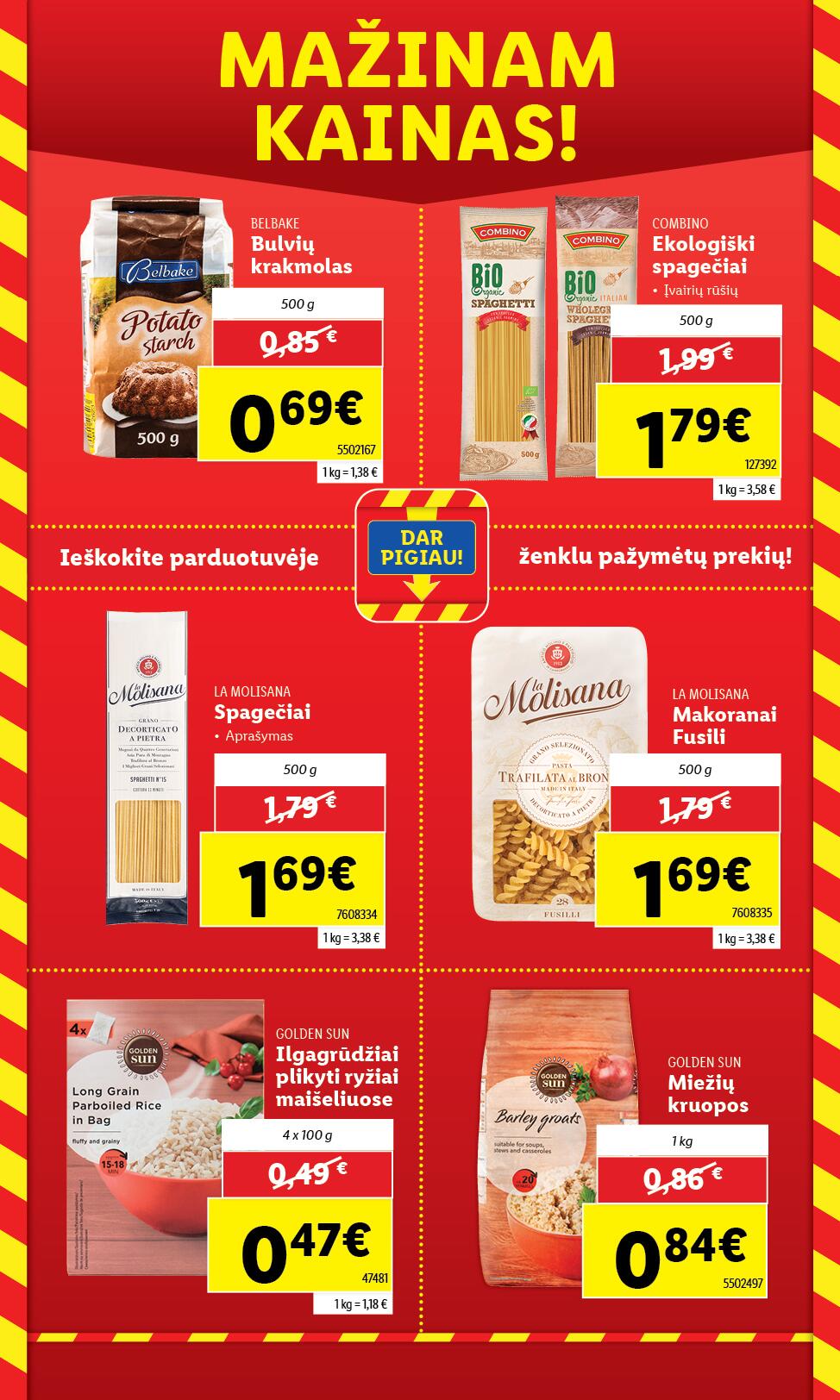 LIDL katalogas "MAŽINAM KAINAS!"