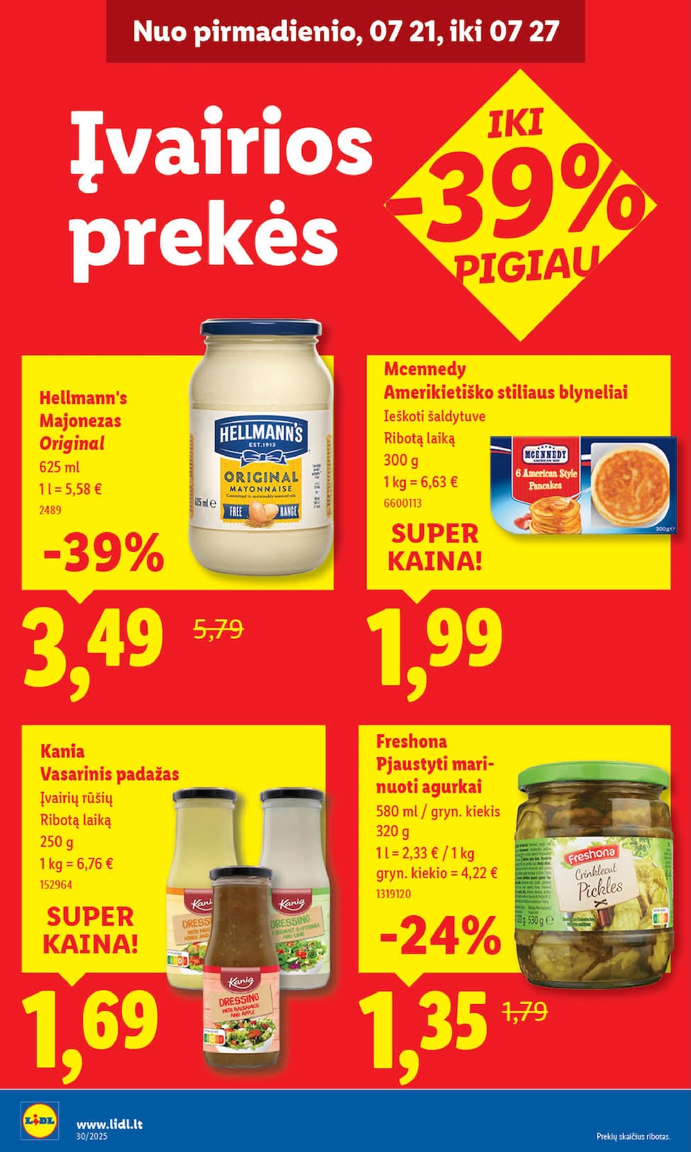 Naujausias LIDL kaininis katalogas 2025.07.21 - 2025.07.27