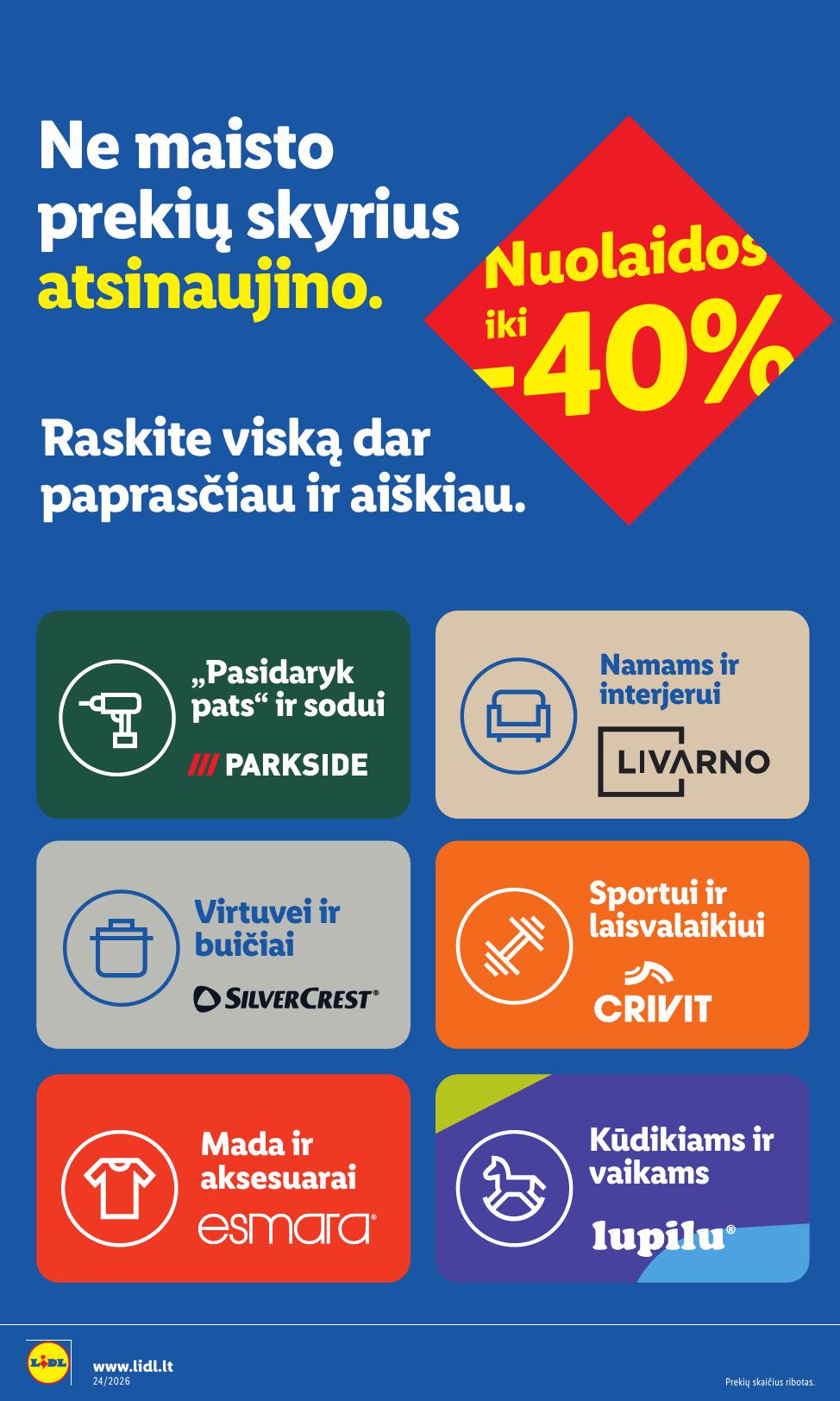 LIDL ne maisto prekių leidinys 2026.06.08 - 2026.06.14