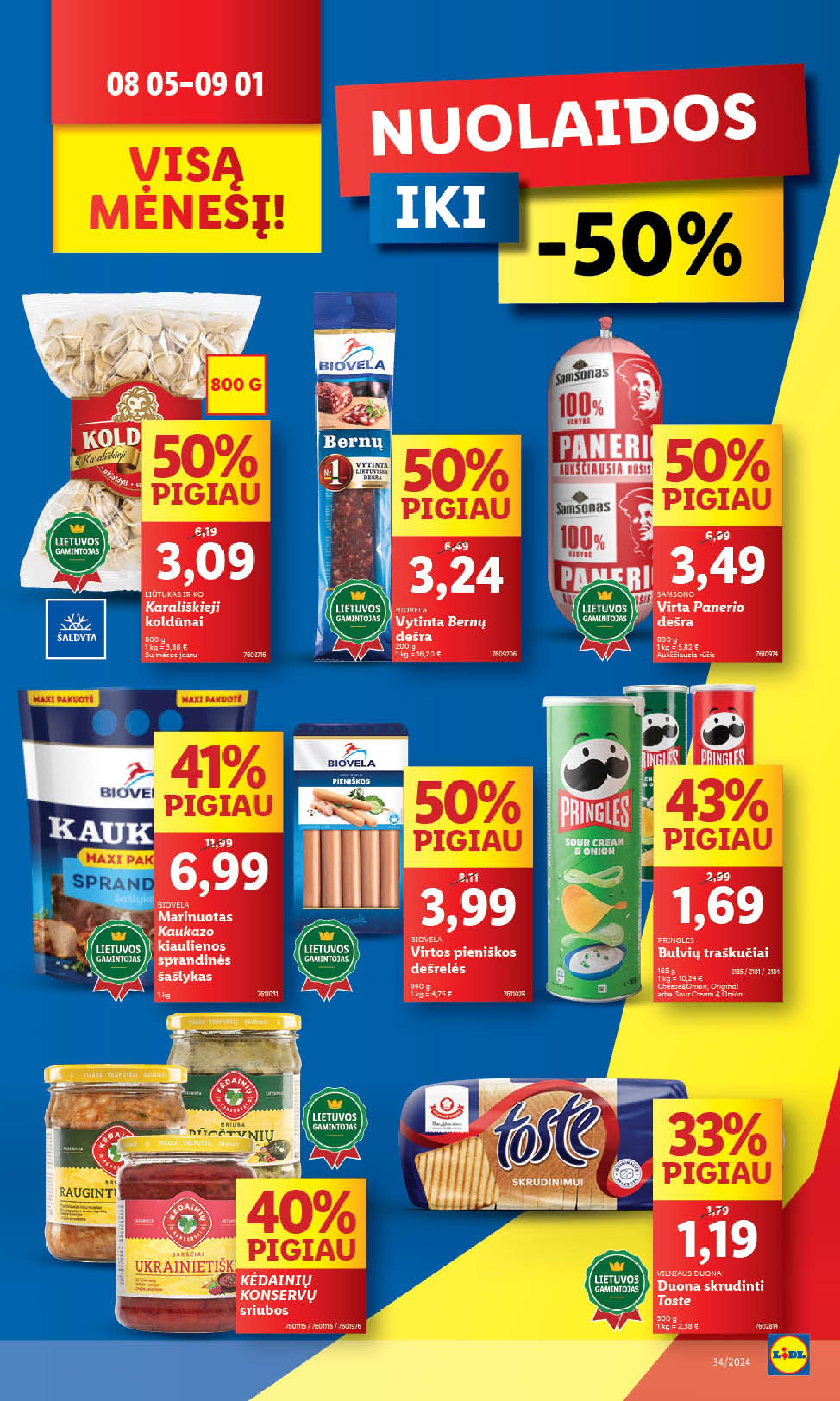 Naujausias LIDL kaininis katalogas 2024.08.19 - 2024.08.25