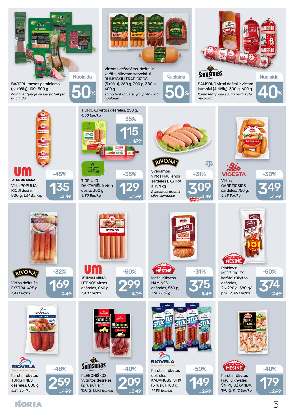 Naujausias NORFA kaininis katalogas 2026.03.05 - 2026.03.18