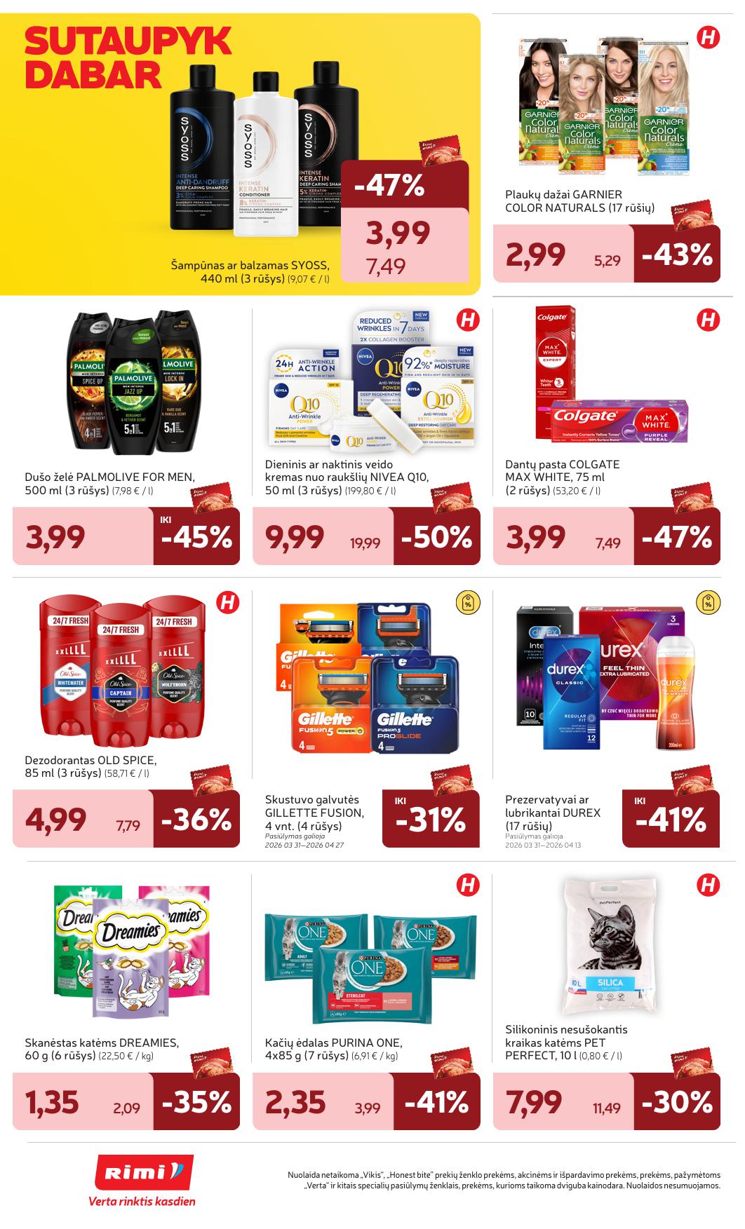 Naujausias RIMI kaininis katalogas 2026.03.31 - 2026.04.06