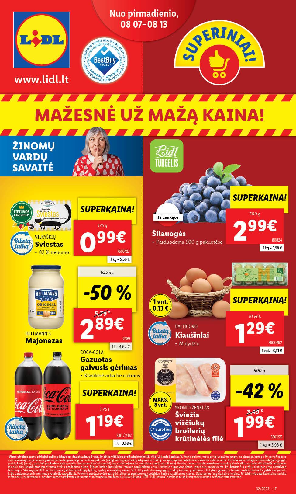 Naujausias LIDL kaininis katalogas 2023.08.07 - 2023.08.13