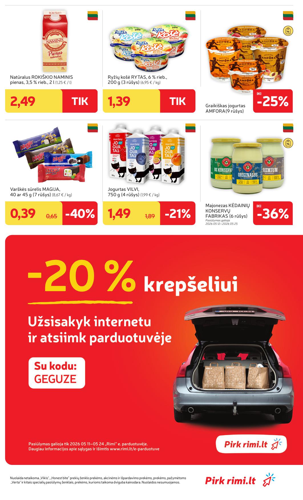 Naujausias RIMI kaininis katalogas 2026.05.12 - 2026.05.18