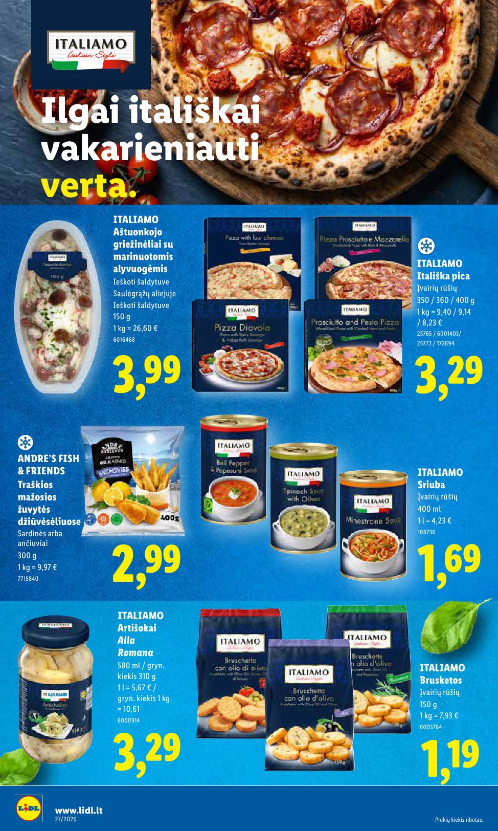 Naujausias LIDL kaininis katalogas 2026.06.29 - 2026.07.05