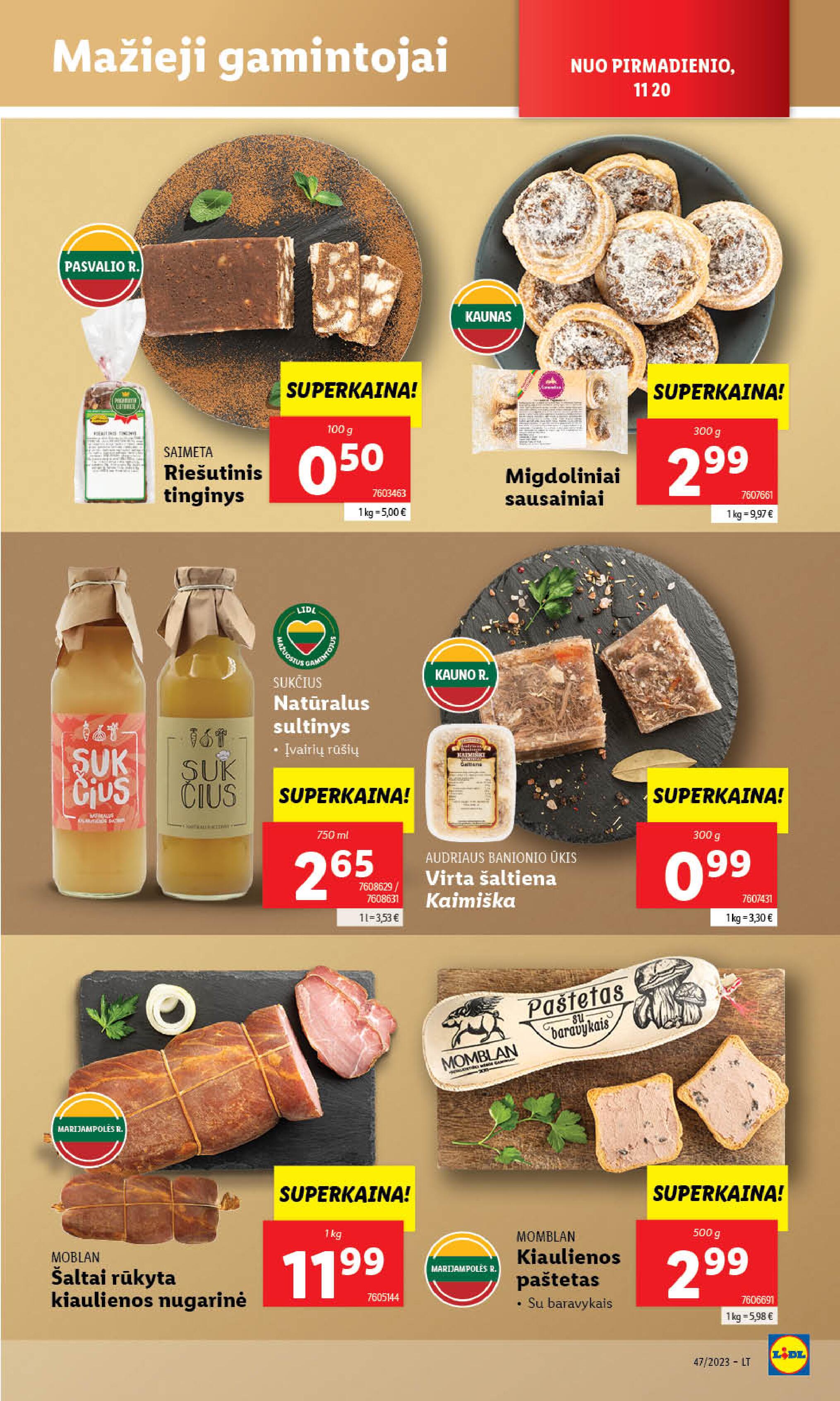 Naujausias LIDL kaininis katalogas 2023.11.20 - 2023.11.26